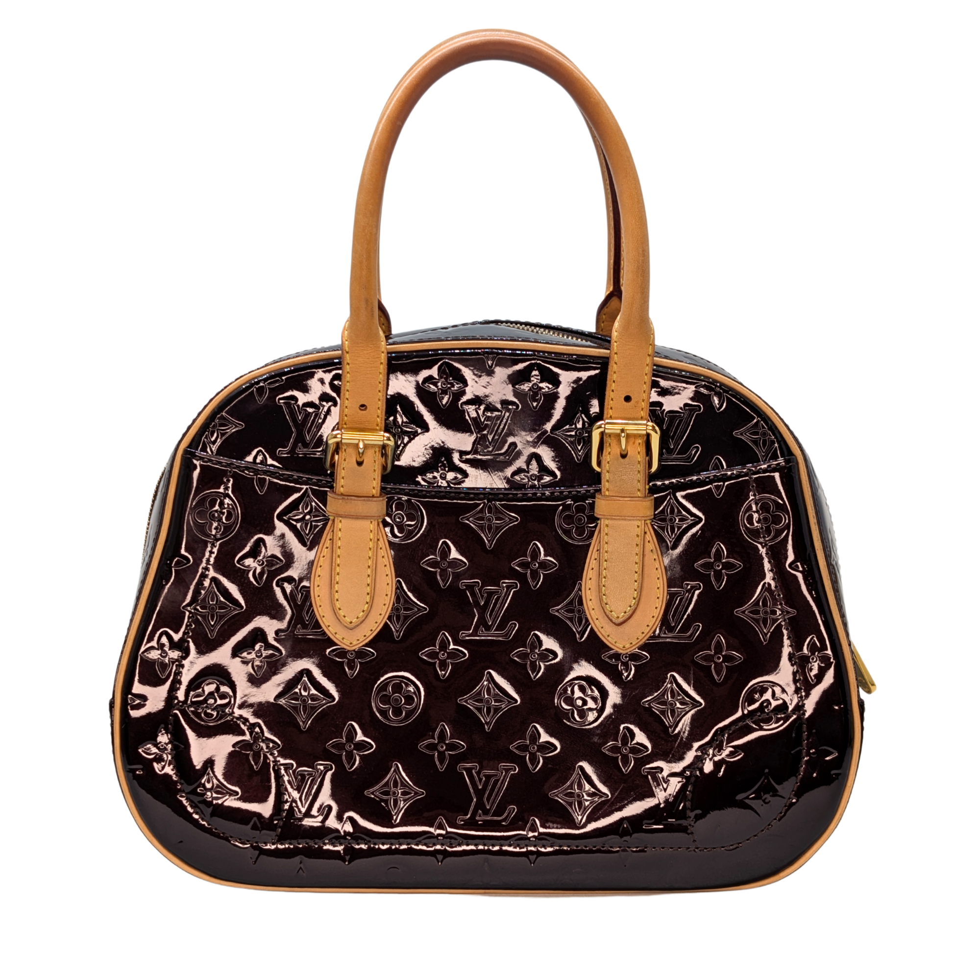 Louis Vuitton Summit Drive Vernis Patent Leather Handbag Burgandy