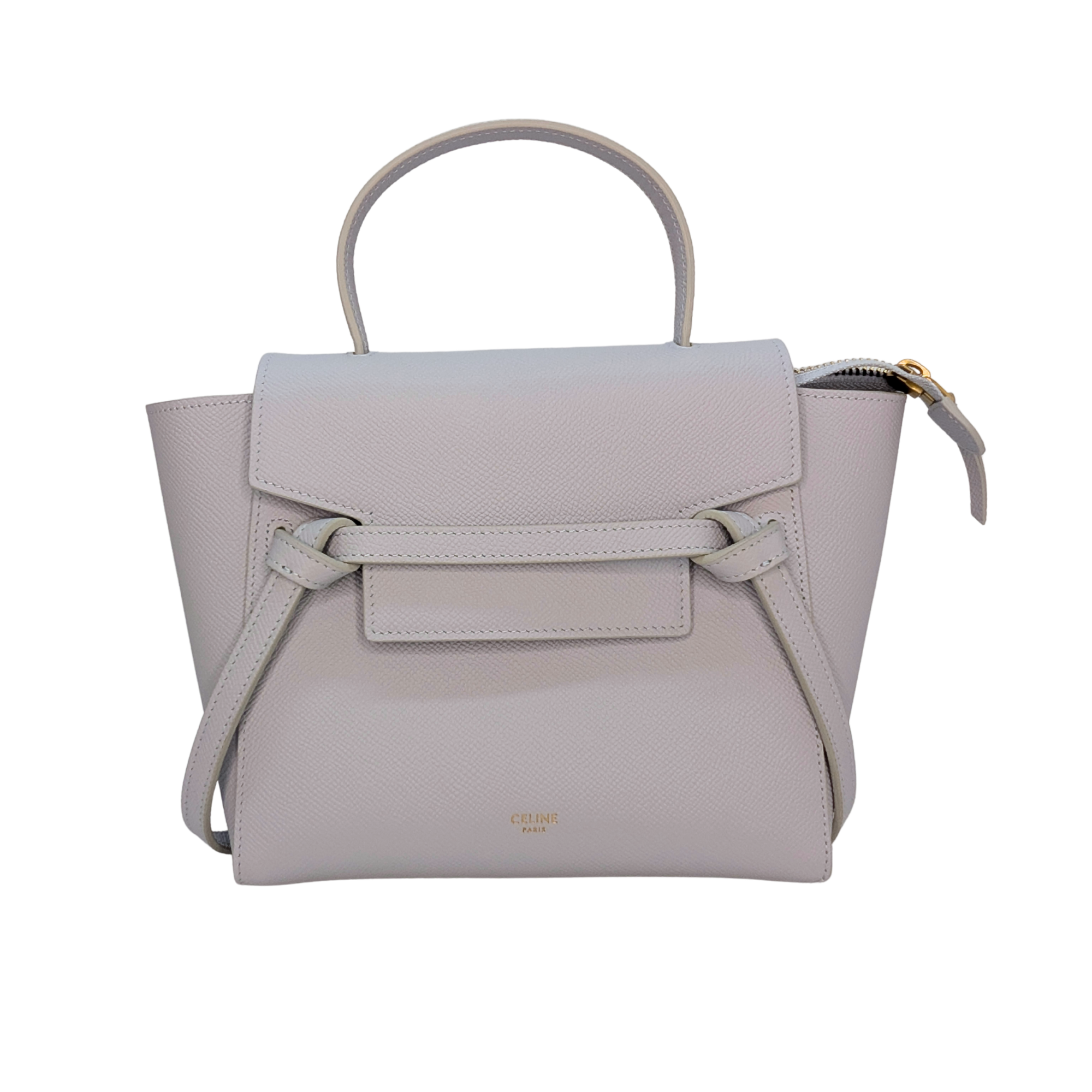 Celine Nano Grained Calfskin Belt Bag Pearl Blue