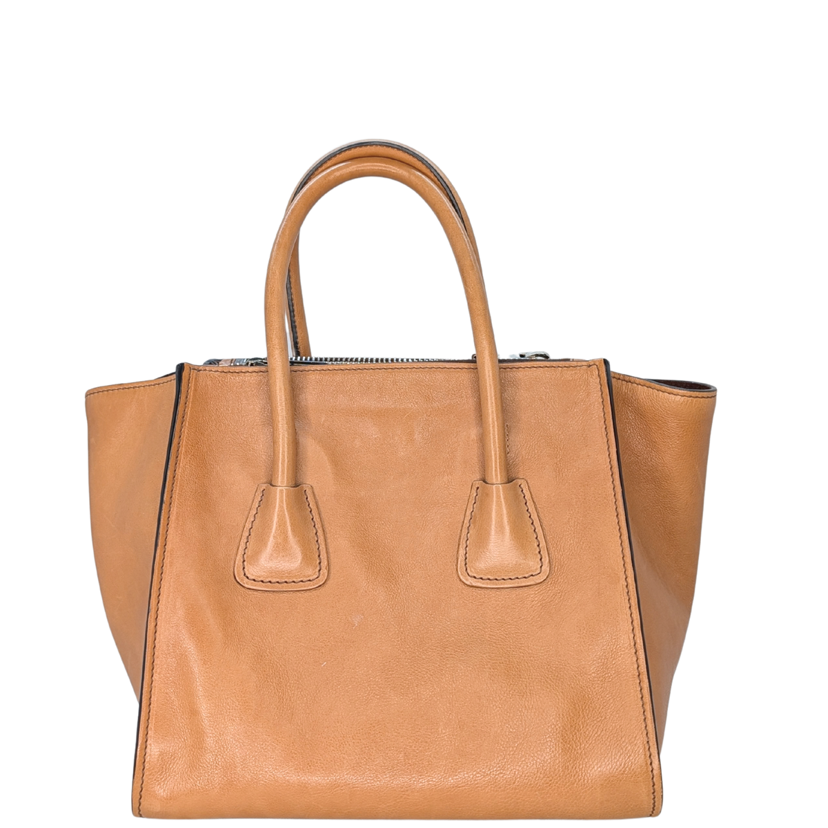 Prada Glace Tote Bag Brown