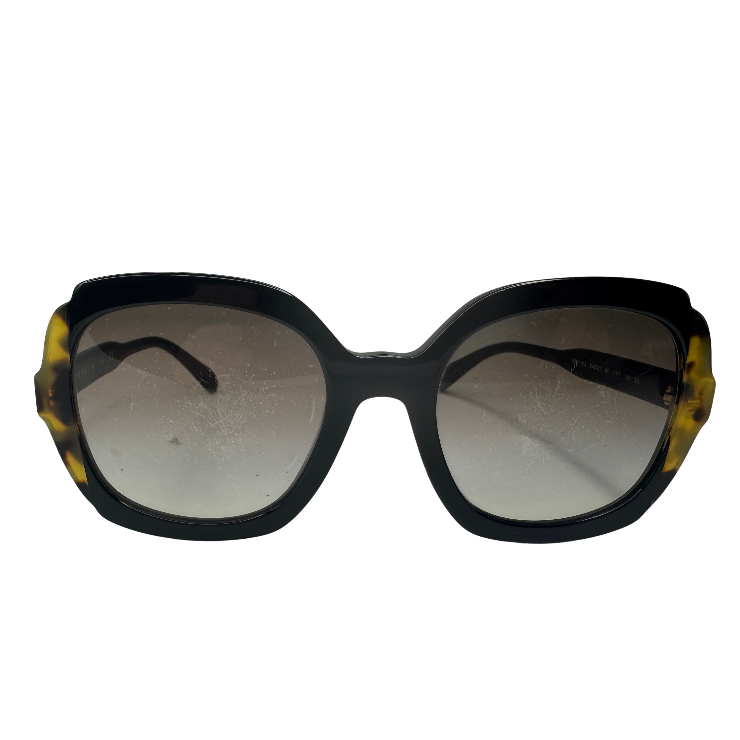 Prada SPR 16U Black Square Sunglasses