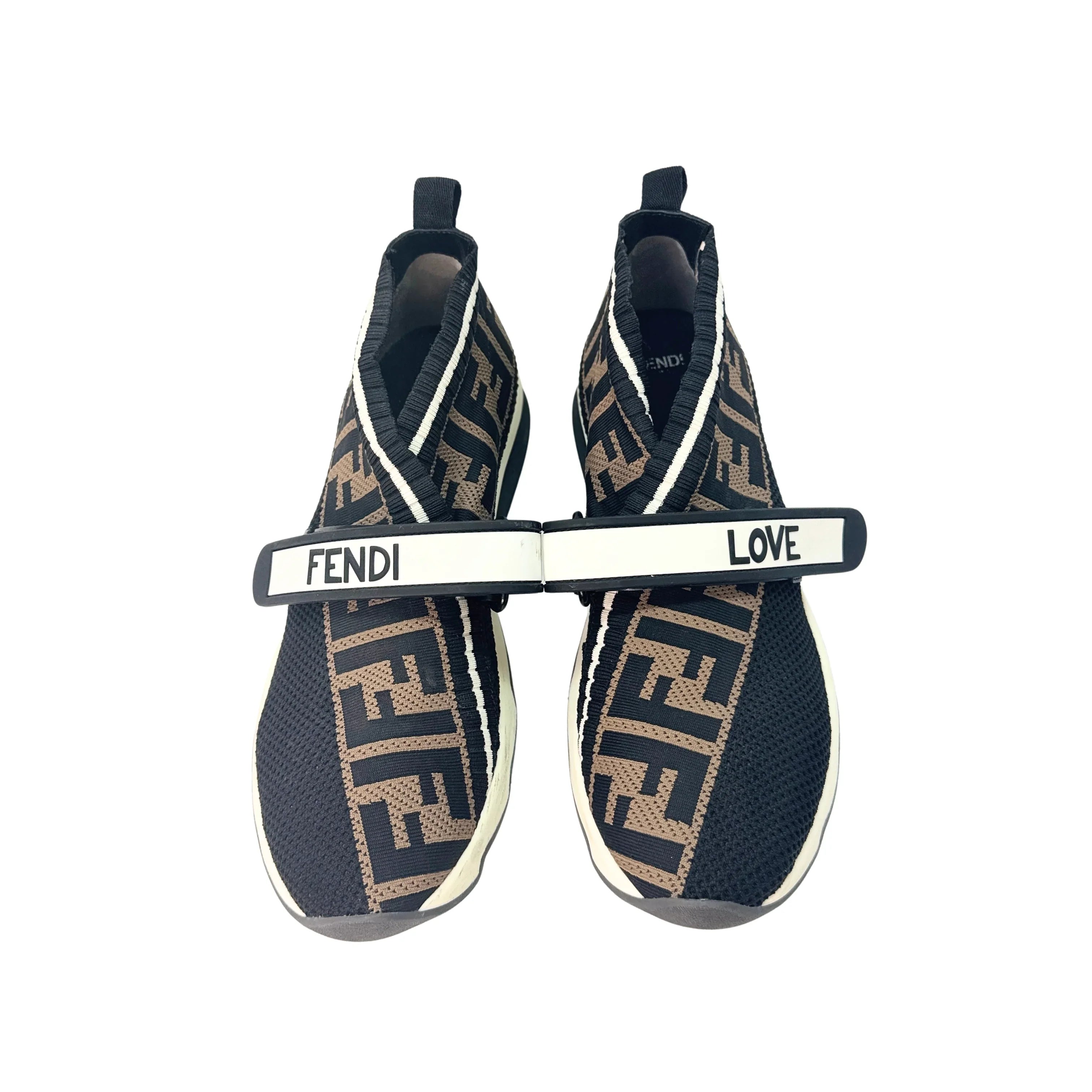 Fendi Stretch Yarn FF Stiff Band Rockoko Sneakers 38 - Lost Designer