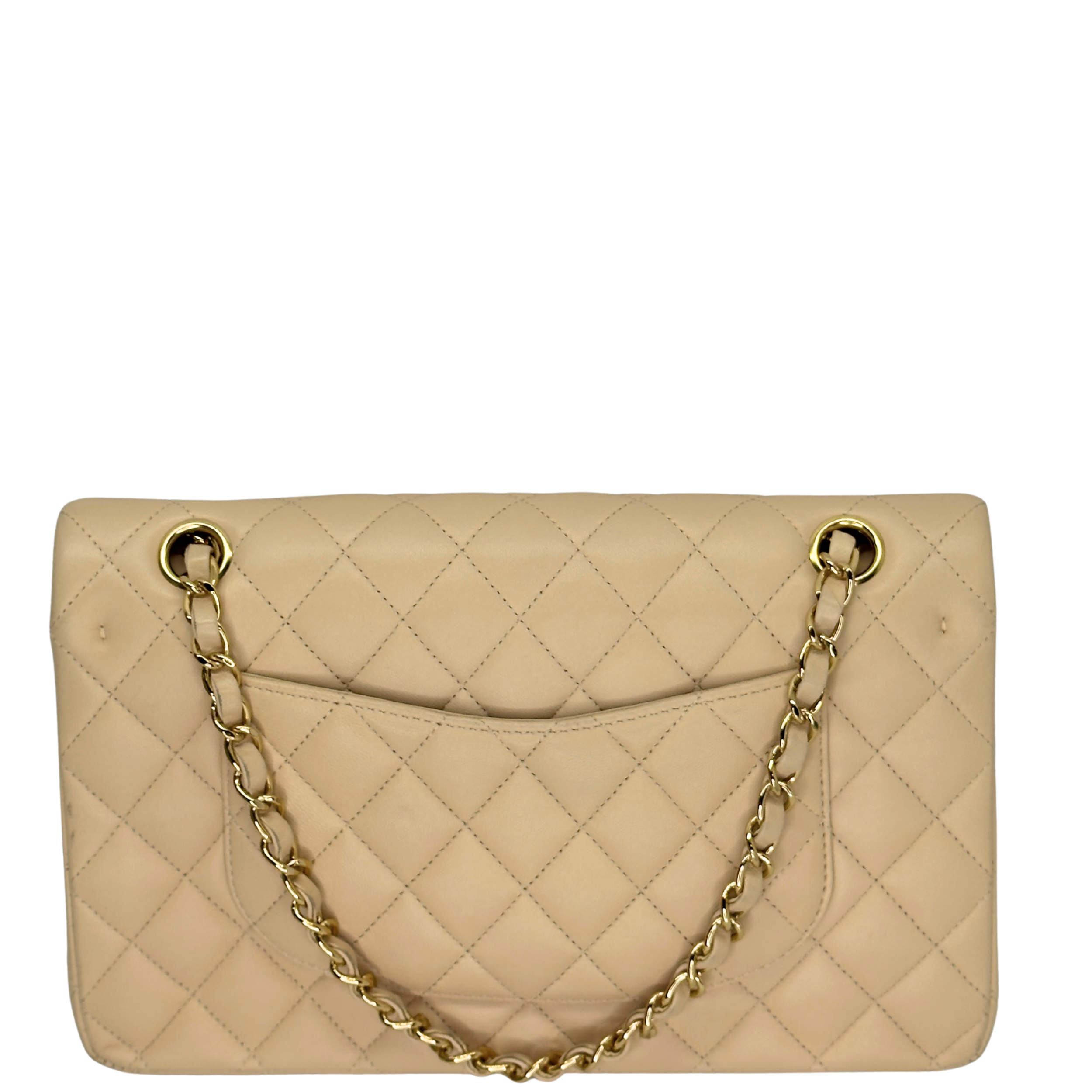 Chanel classic Double Flap Medium Lambskin Beige