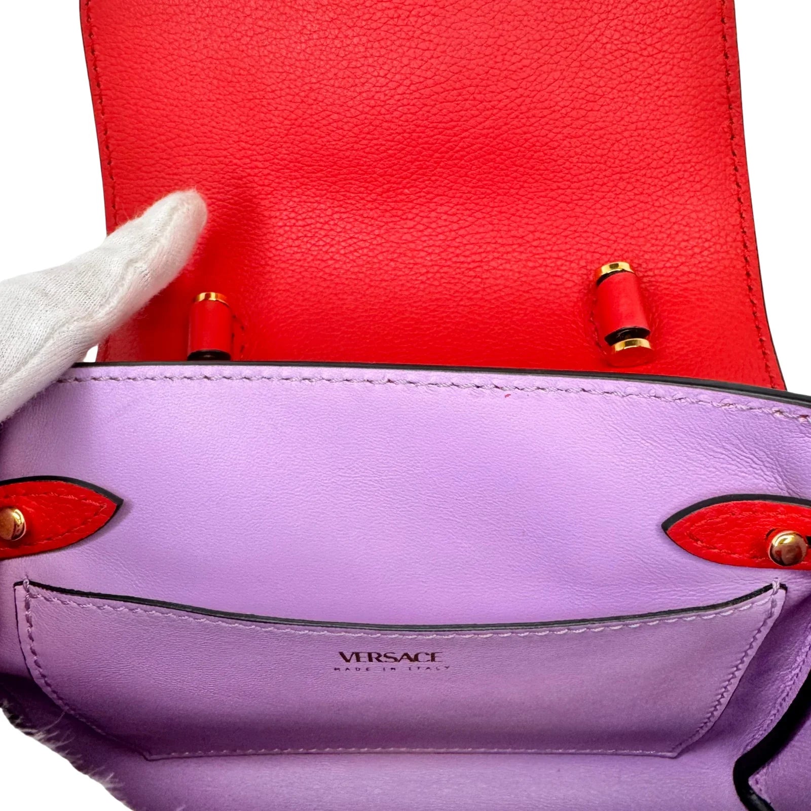 Versace Red Medusa Head Red top handle