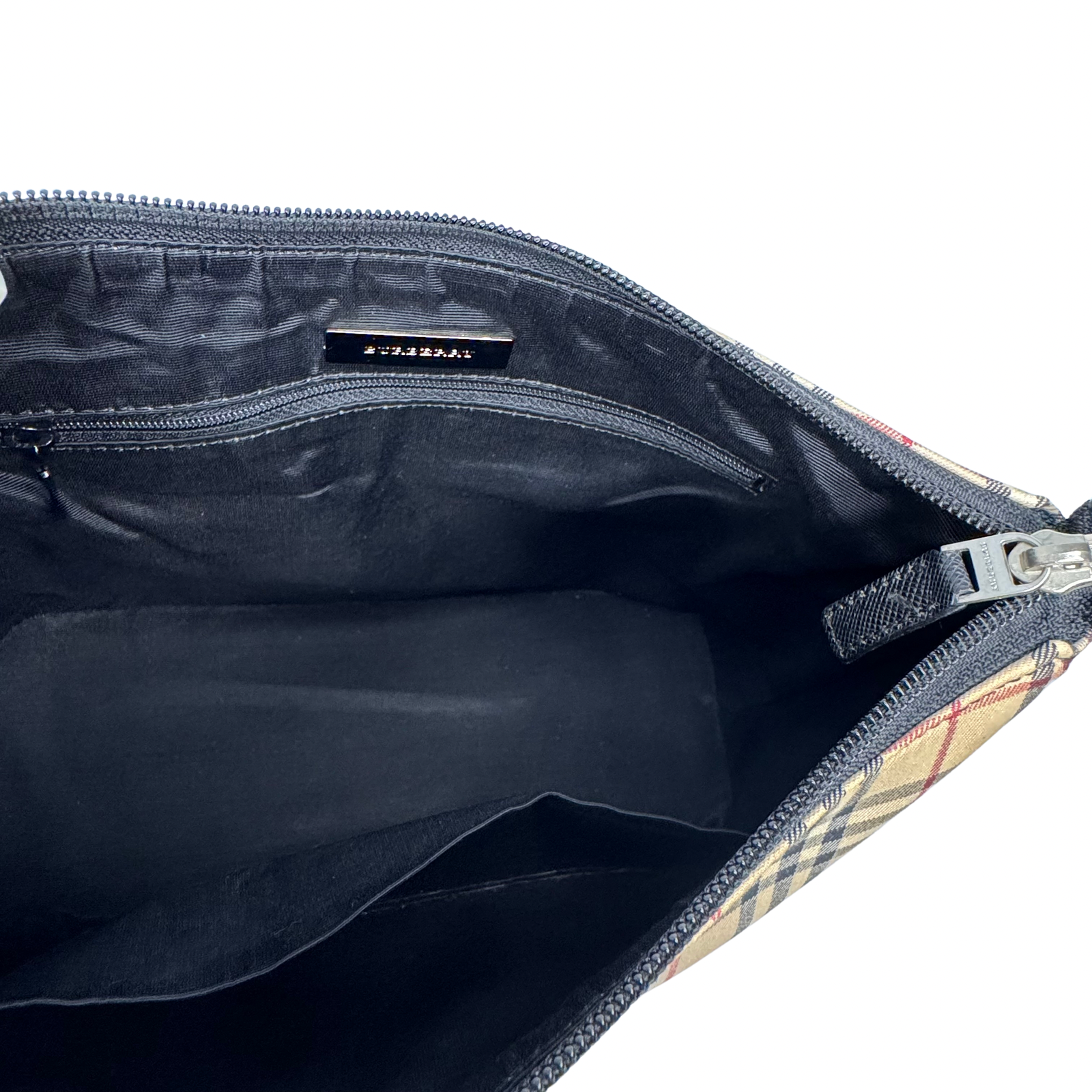 Burberry Nova Check Leather Flap Shoulder Bag