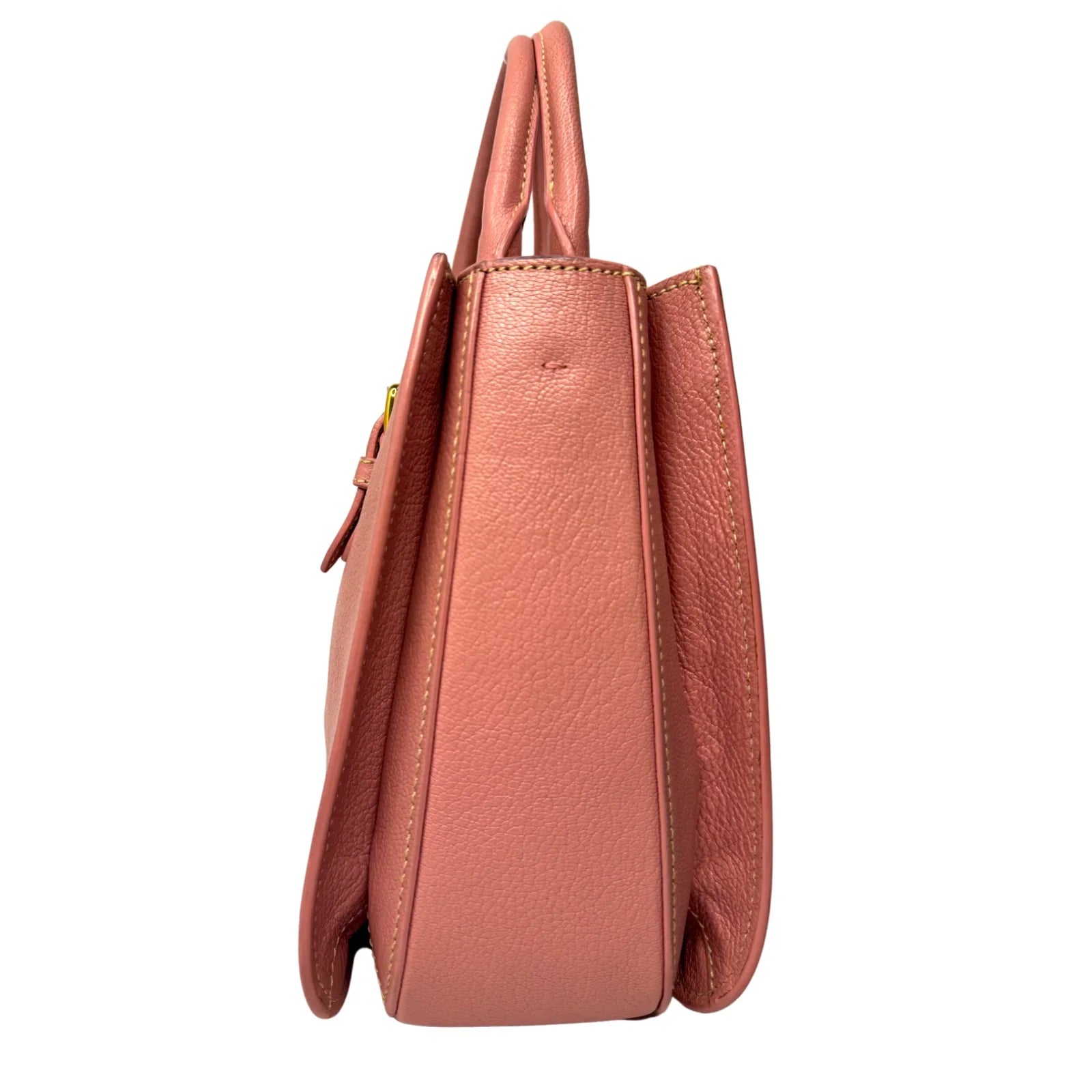Miu Miu Goatskin Madras Shopping Crossbody Tote Bag Pink
