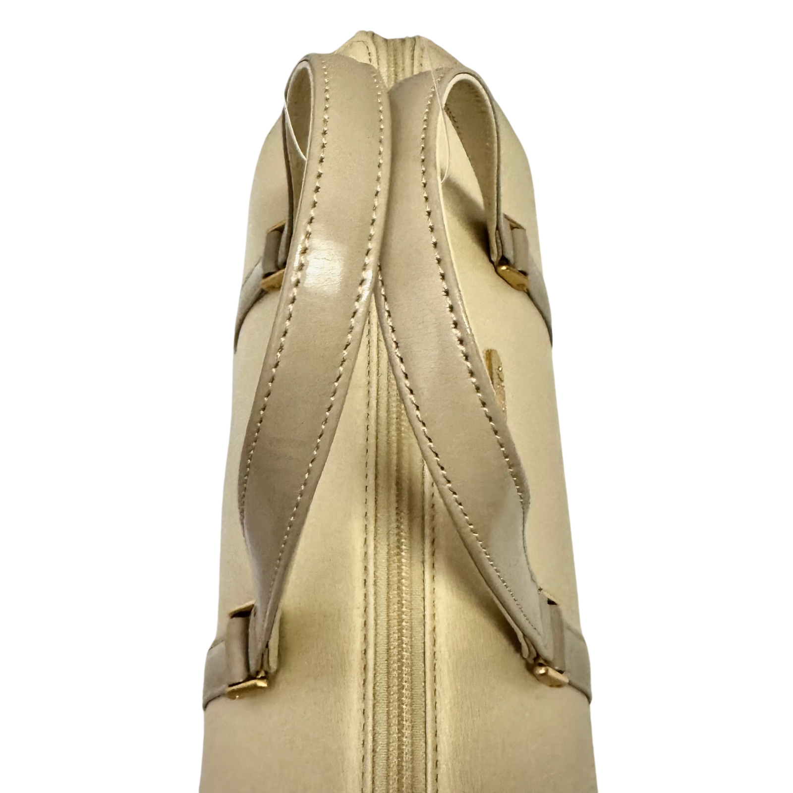 Burberry Mini Boston Bag Leather Beige