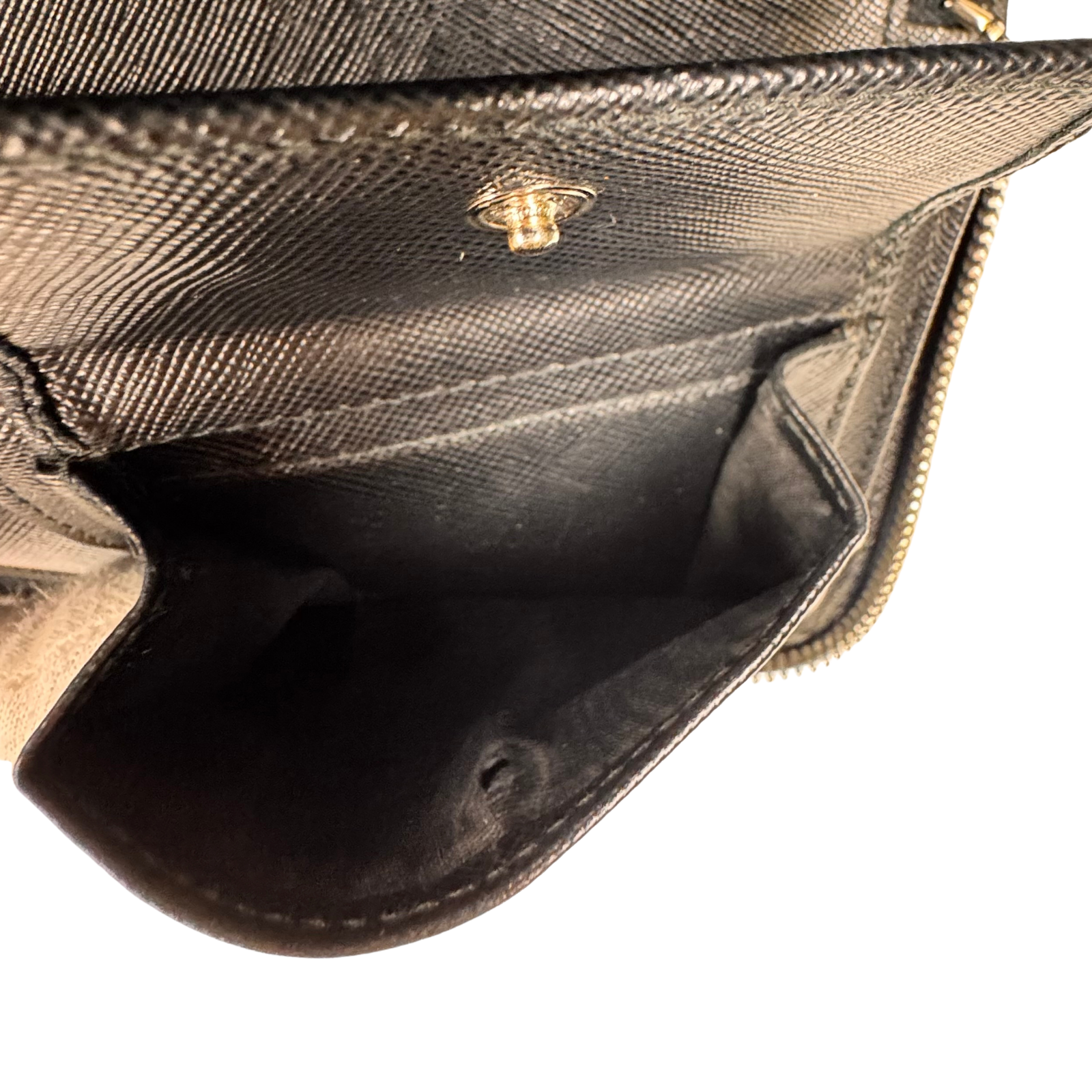 Prada Saffiano Leather Zip-Around Long Wallet – Nero Black