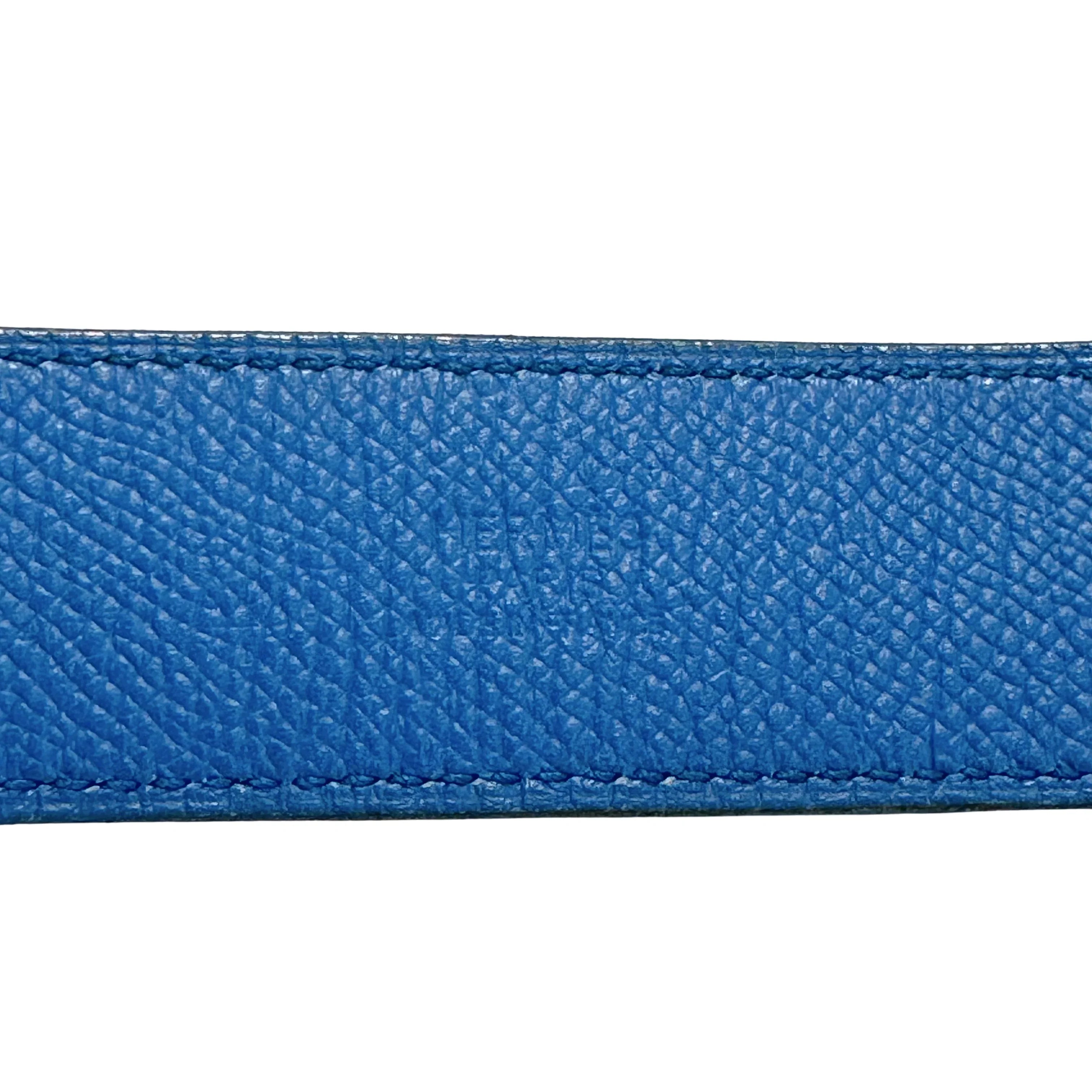 Hermés Paris Romance Scarf Belt Leather Blue - Lost Designer