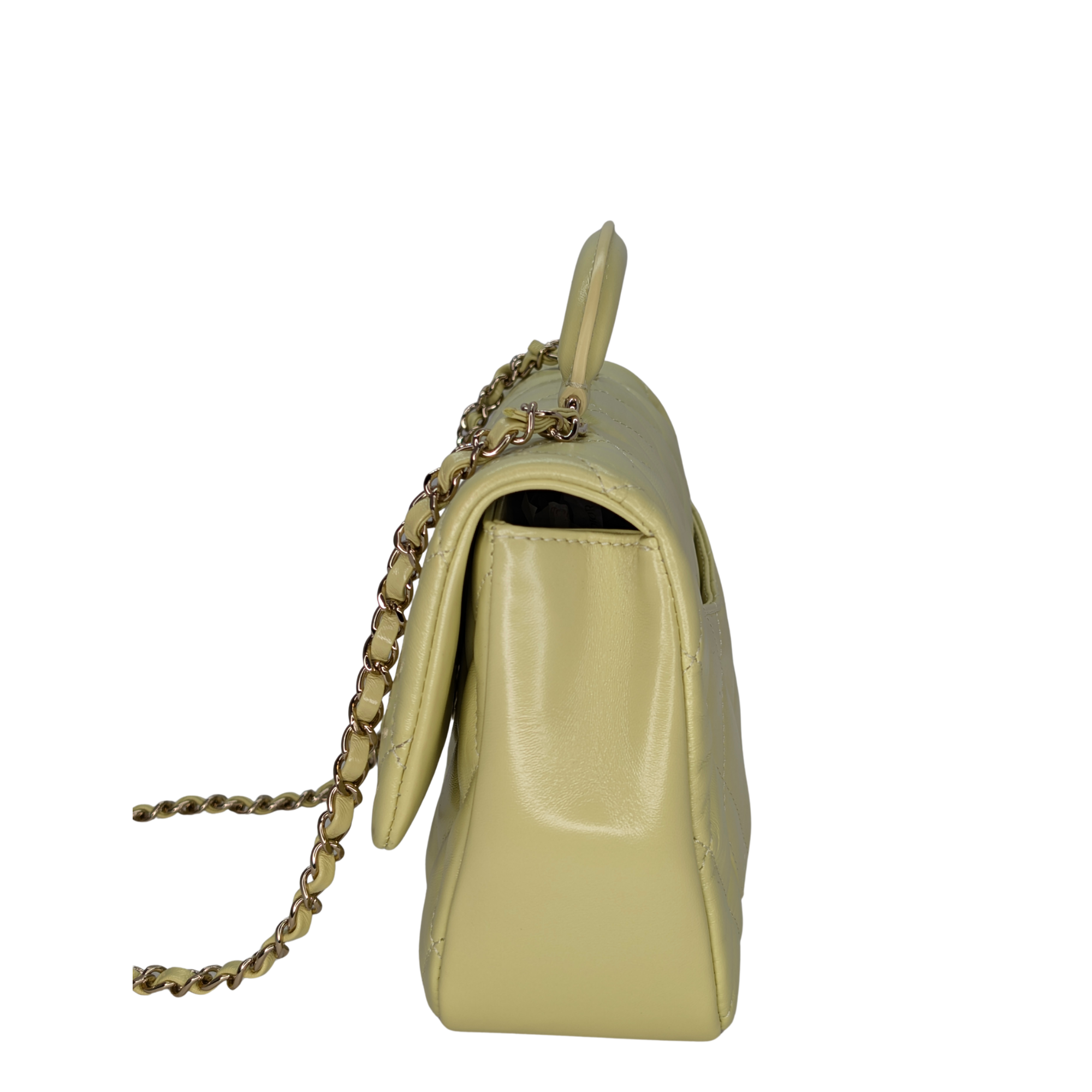 Chanel Mini Rectangular Top Handle Flap Bag Yellow