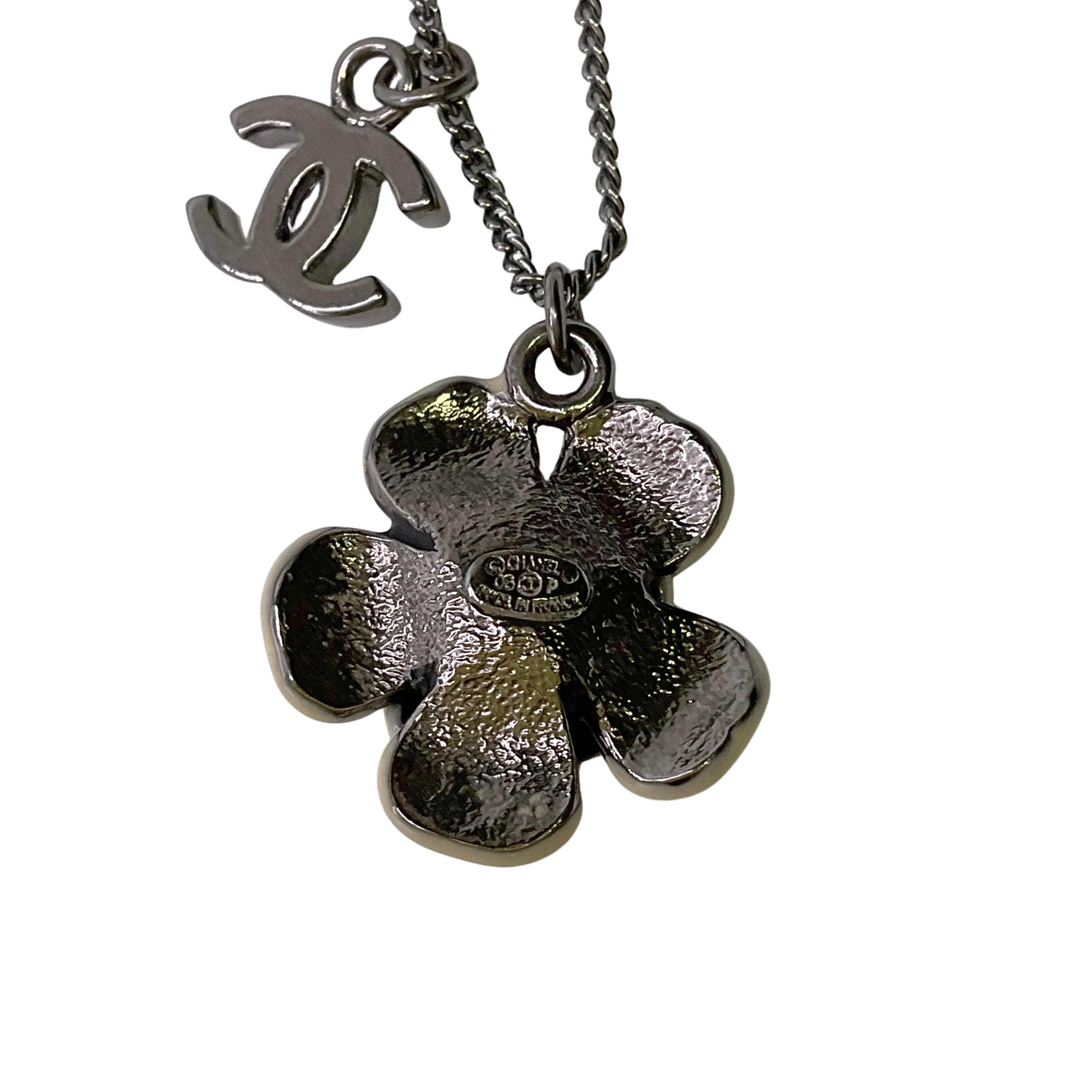 Chanel LadyBug Flower Necklace CC Logo