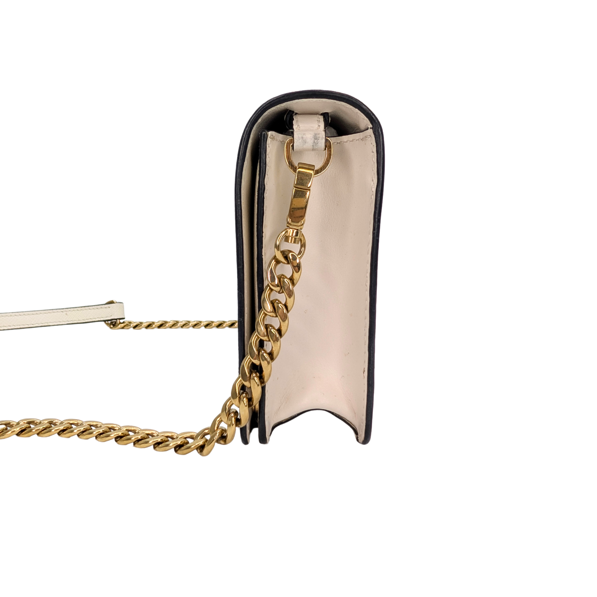 Prada Saffiano White Small Chain Bag White