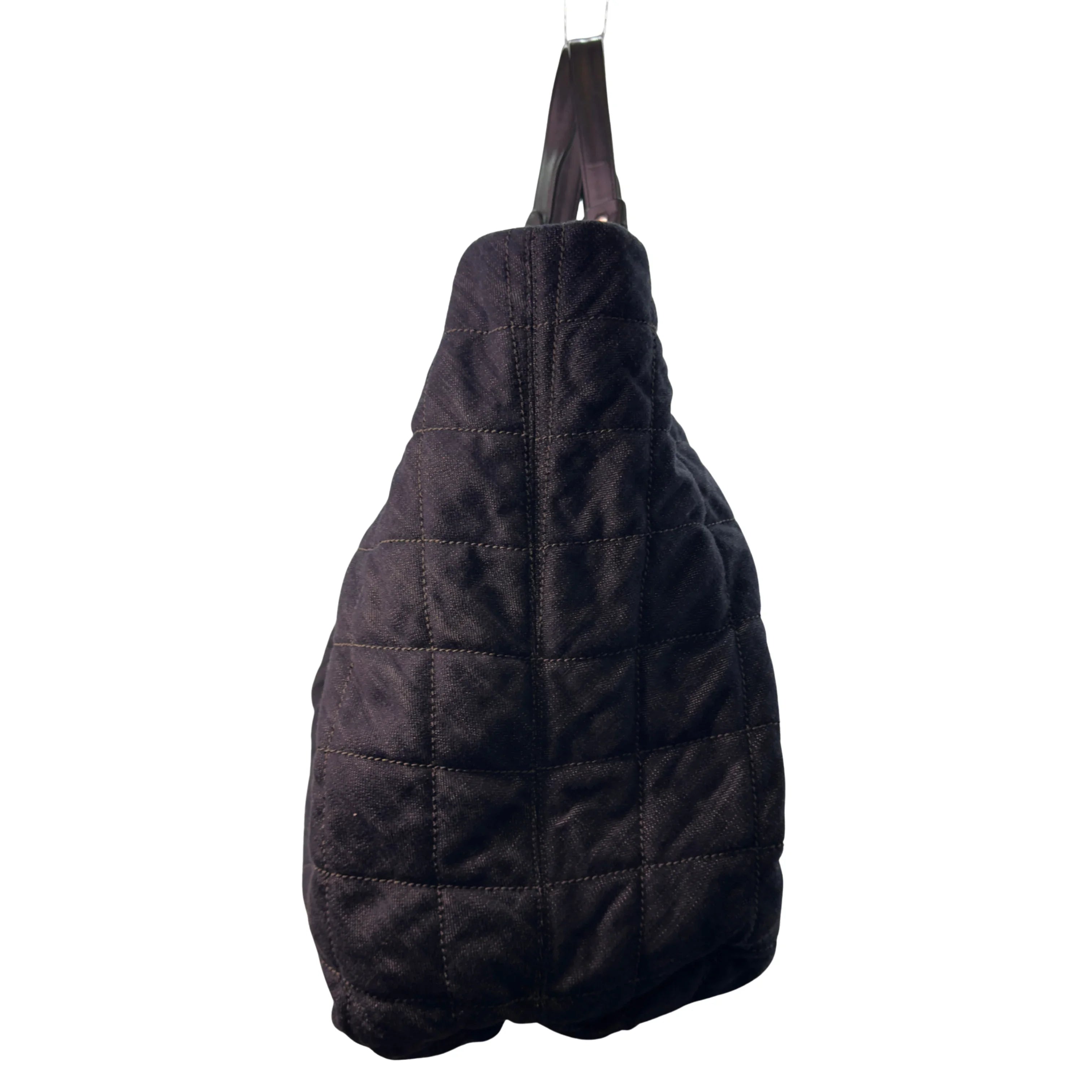 Chanel Coco Spirit XL Denim Cabas Tote Bag Black - Lost Designer