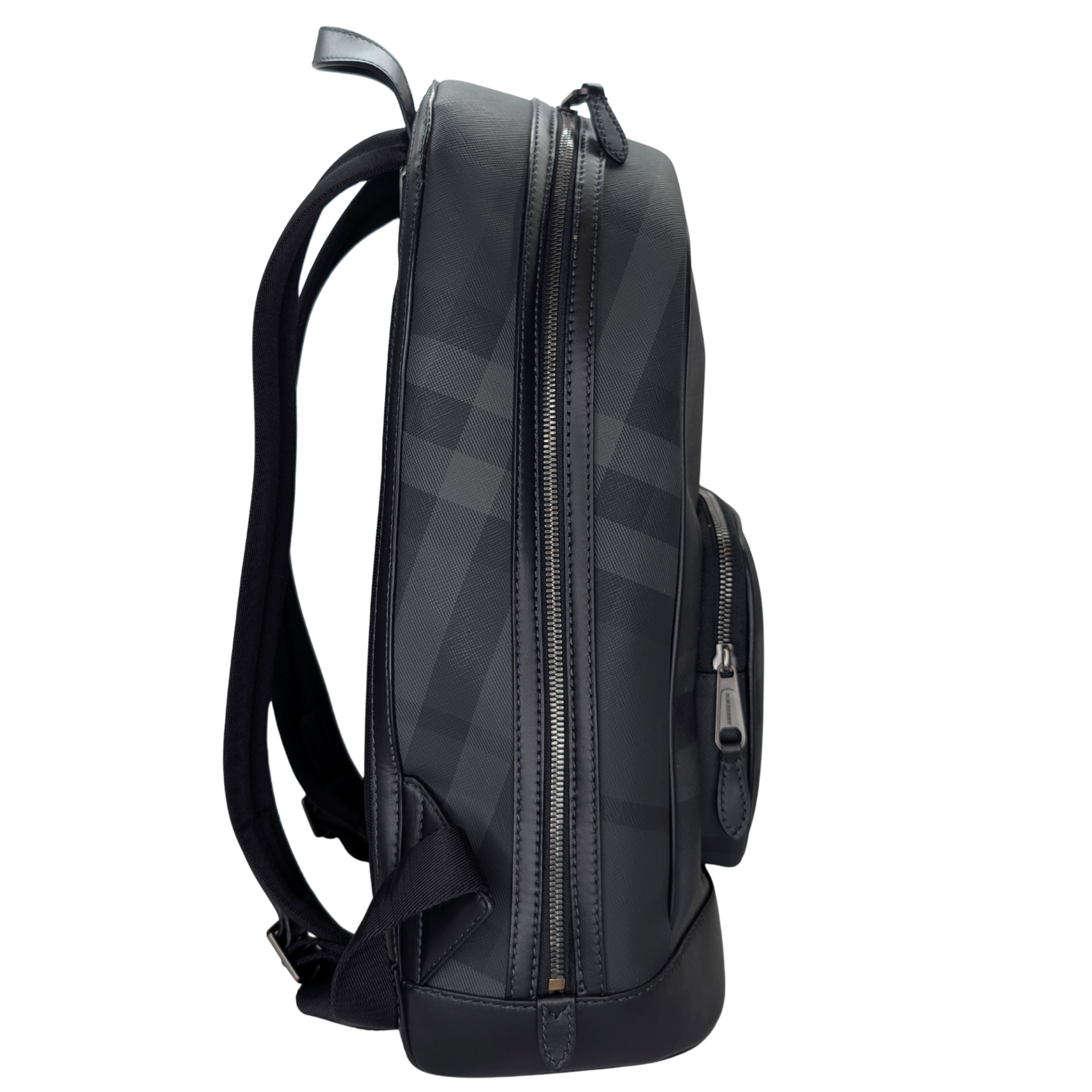 Burberry Rocco Checkered Backpack Charcoal
