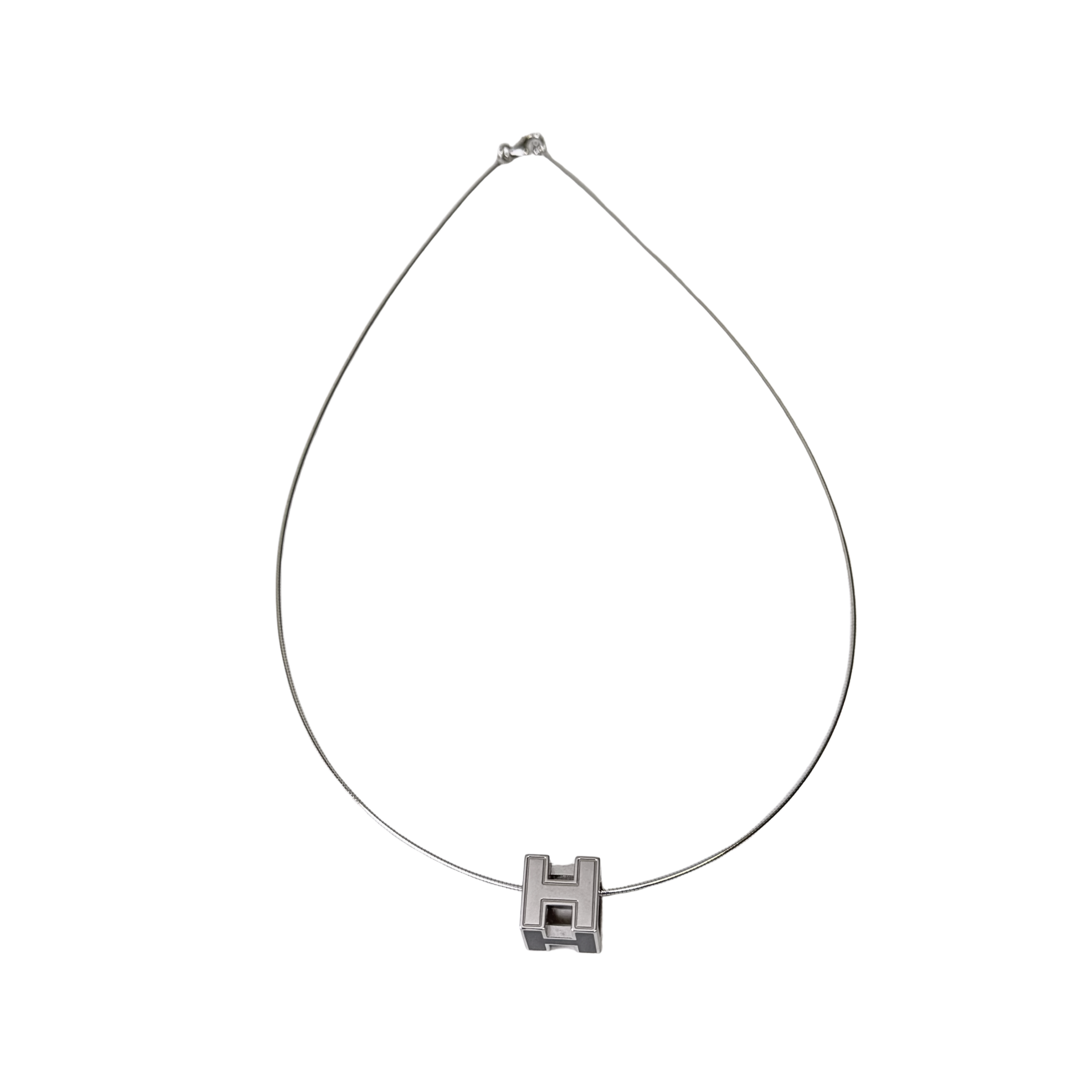 Hermés H Cube Necklace