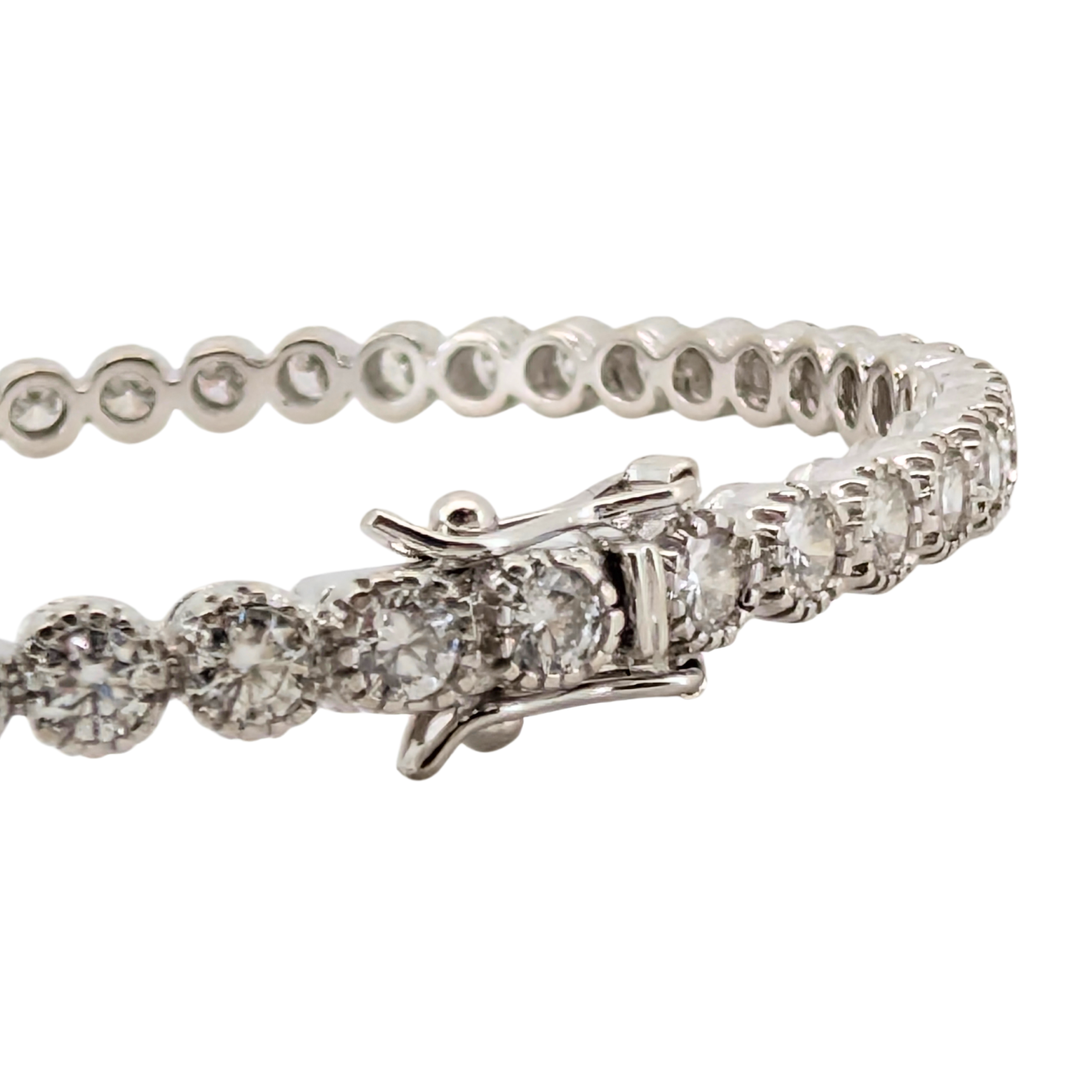 3.00Ct Natural Diamond Full Eternity Bangle In 18K White Gold