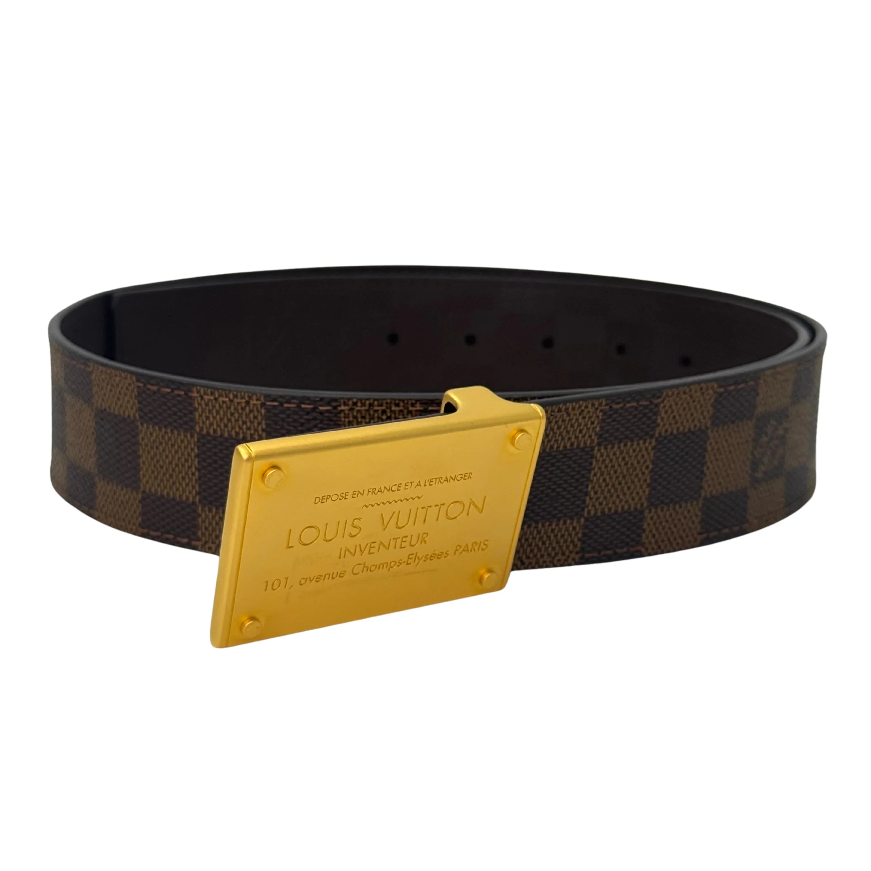 Louis Vuitton Damier Ebene Neo Inventeur Reversible Belt 90cm - Lost Designer