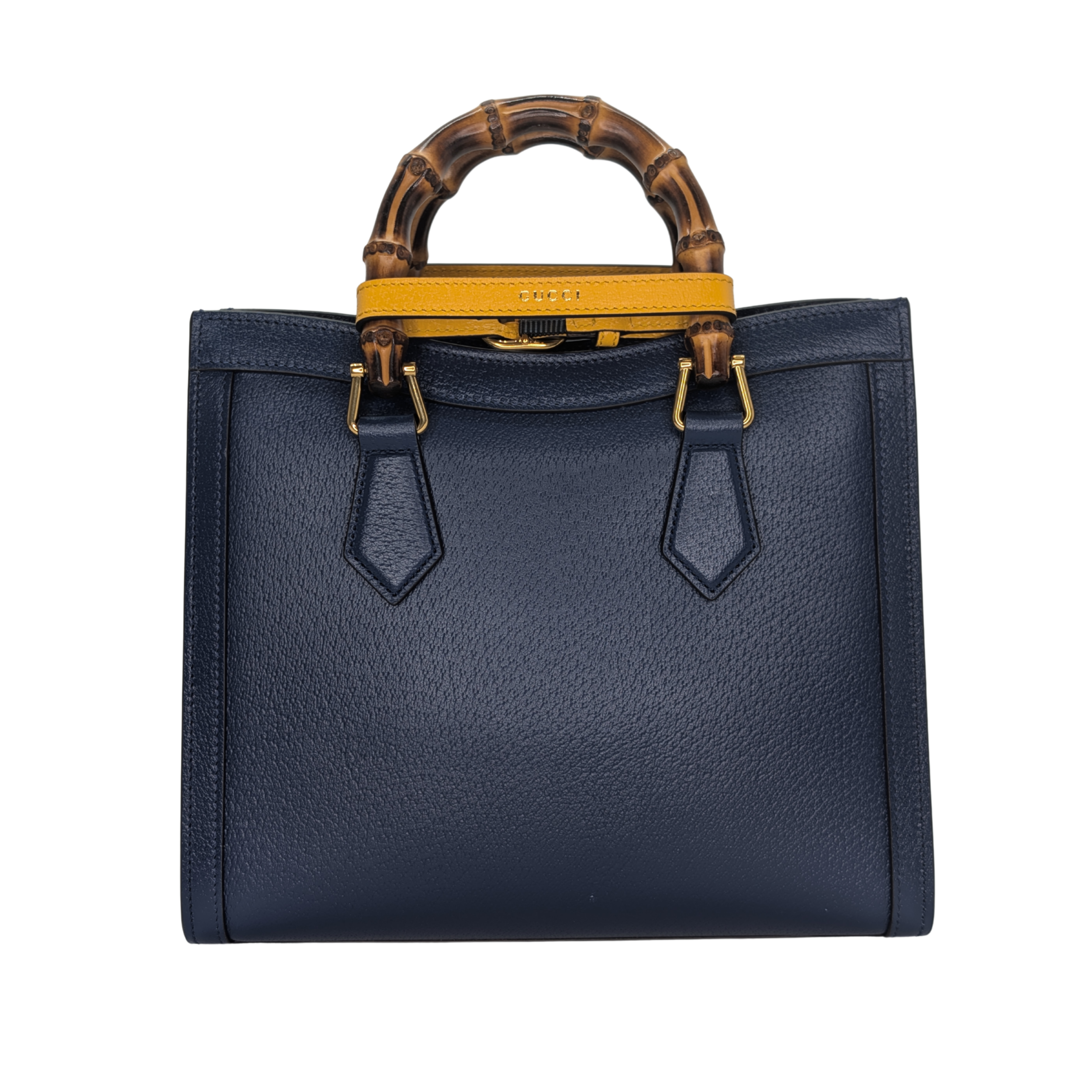 Gucci Calfskin Small Diana Tote Royal Crop Blue Bag
