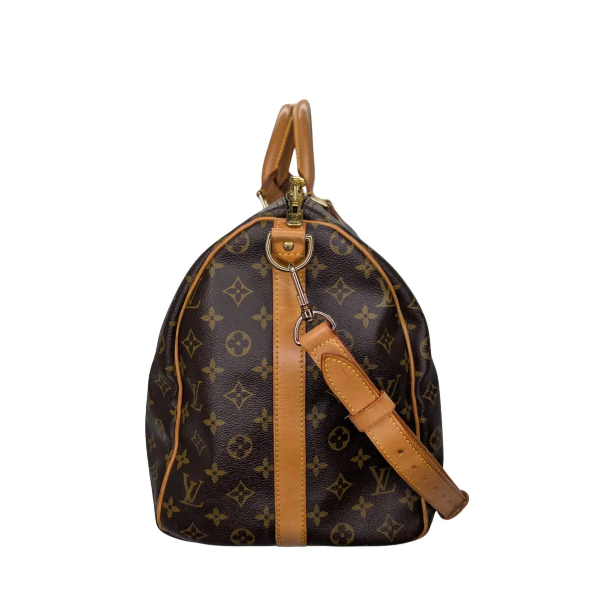 Louis Vuitton Monogram Keepall Bandoulière 50 Duffle Bag Brown - Lost Designer