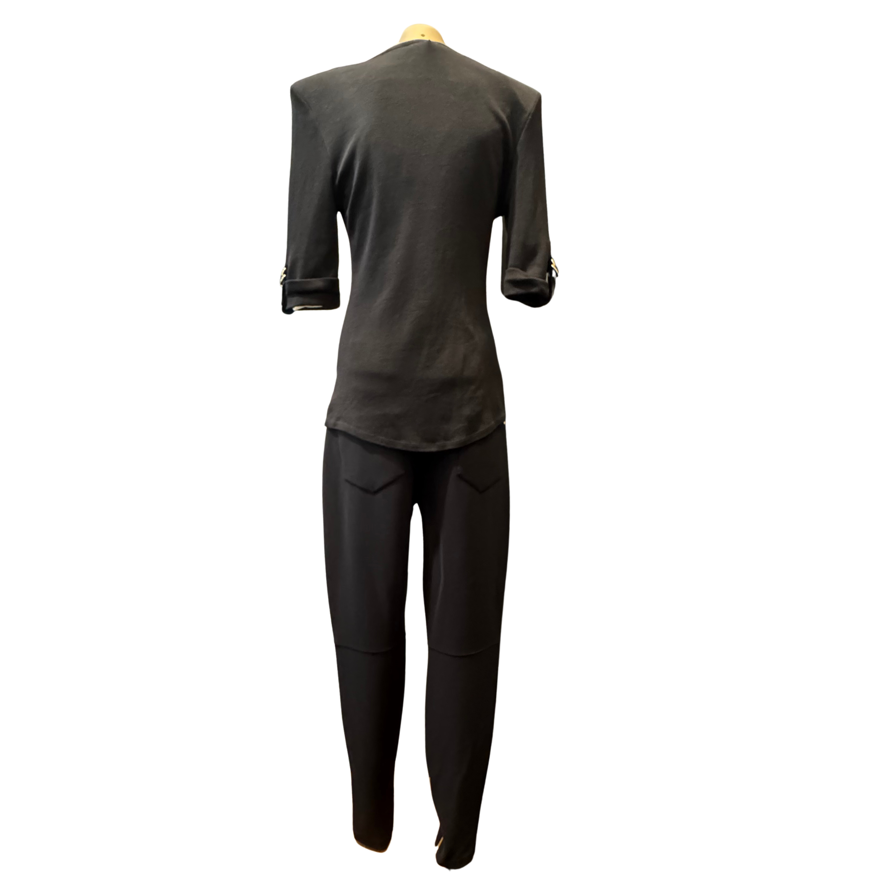 Balmain Paris Two Piece Cardigan And Pants Set Sizes 38 + 40 Black