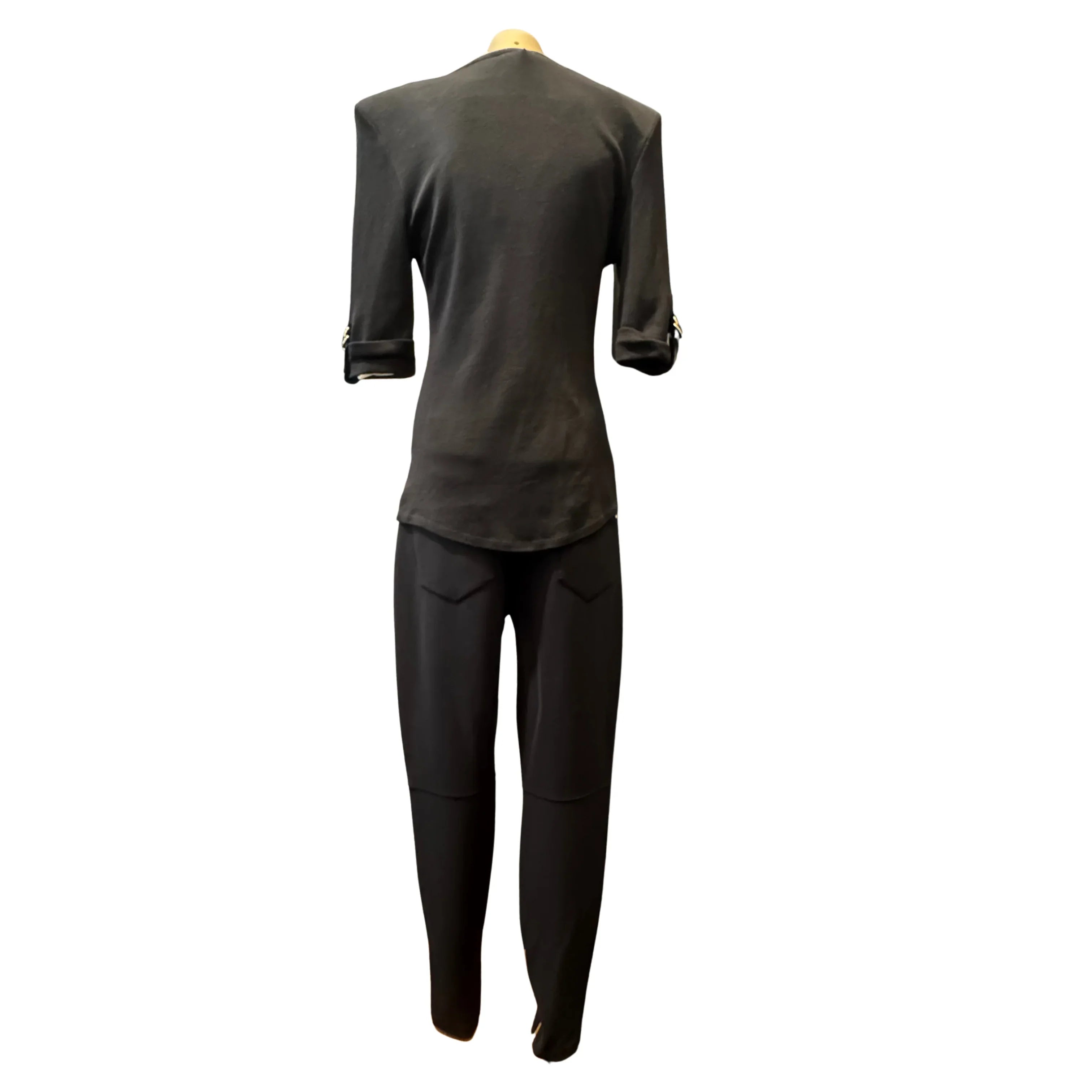 Balmain Paris Two Piece Cardigan And Pants Set Sizes 38 + 40 Black - Lost Designer