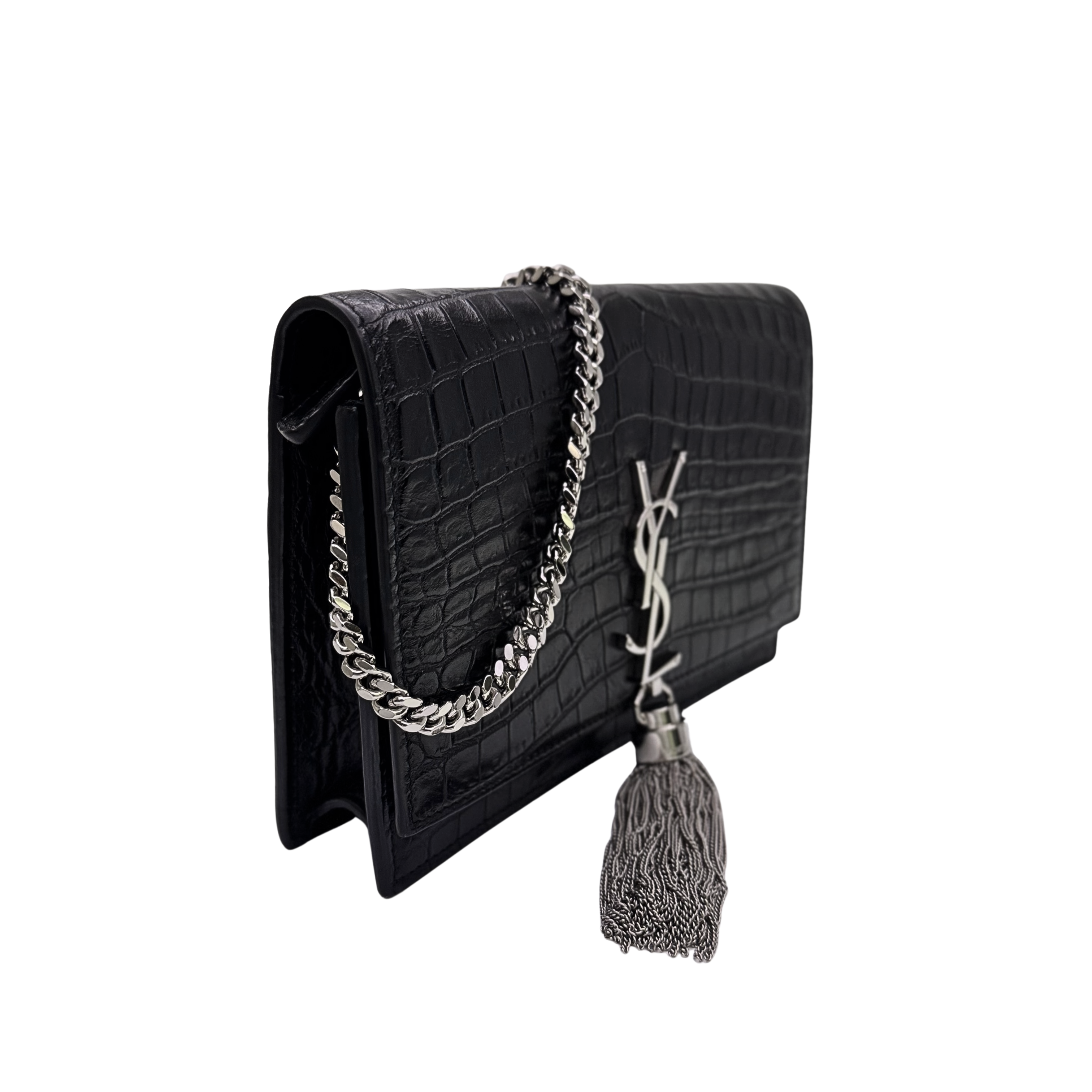 Saint Laurent Kate Shoulder Bag Leather Black