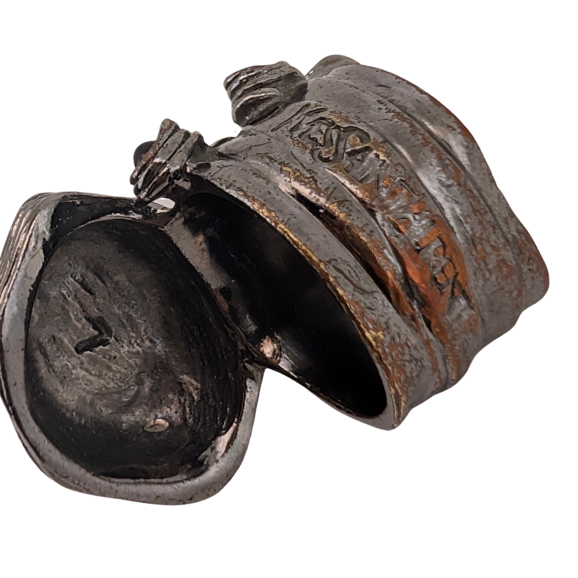 Yves Saint Laurent Arty Cabochon Black Enamel Ring Size 55/O½