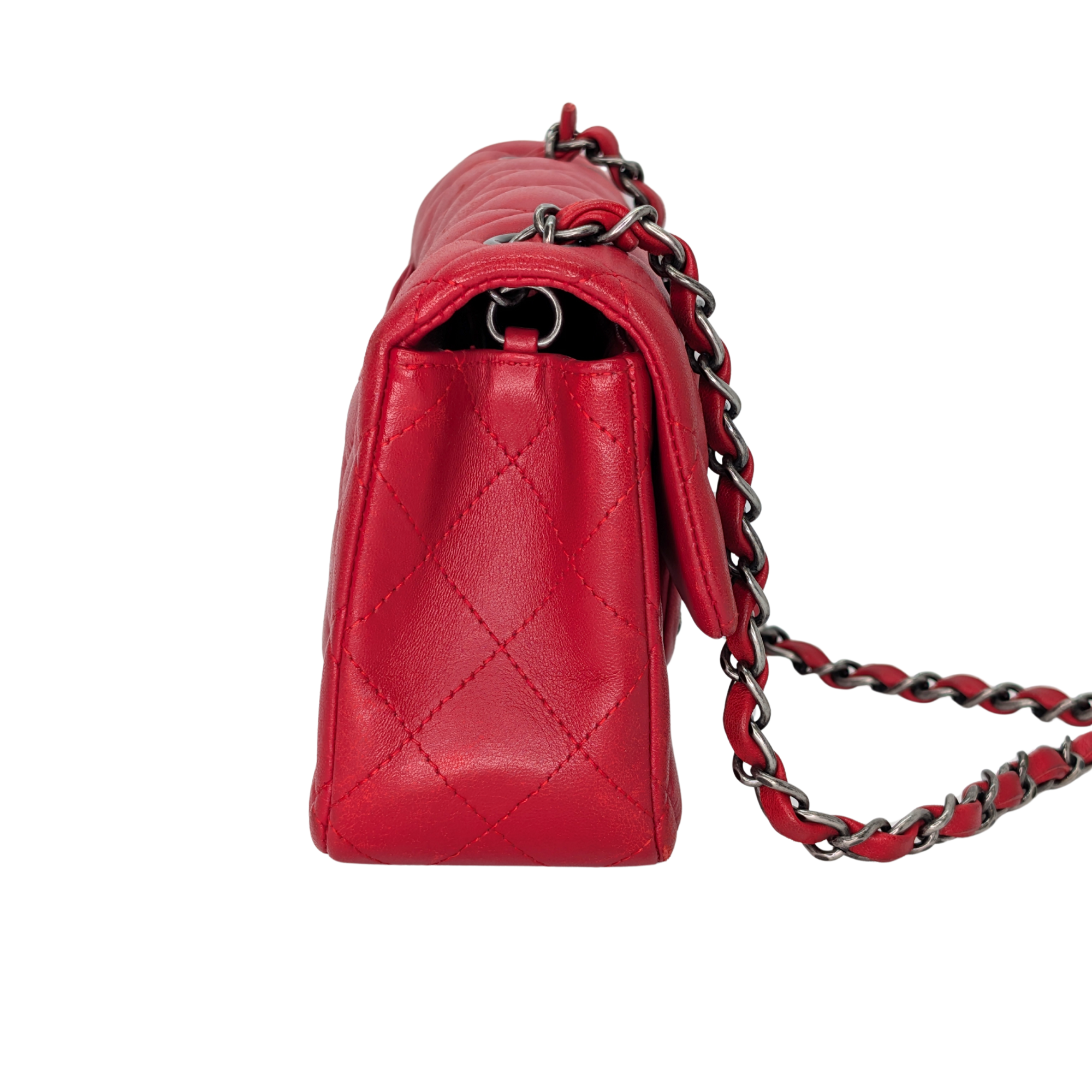 Chanel Mini Rectangular Classic Flap Bag Red