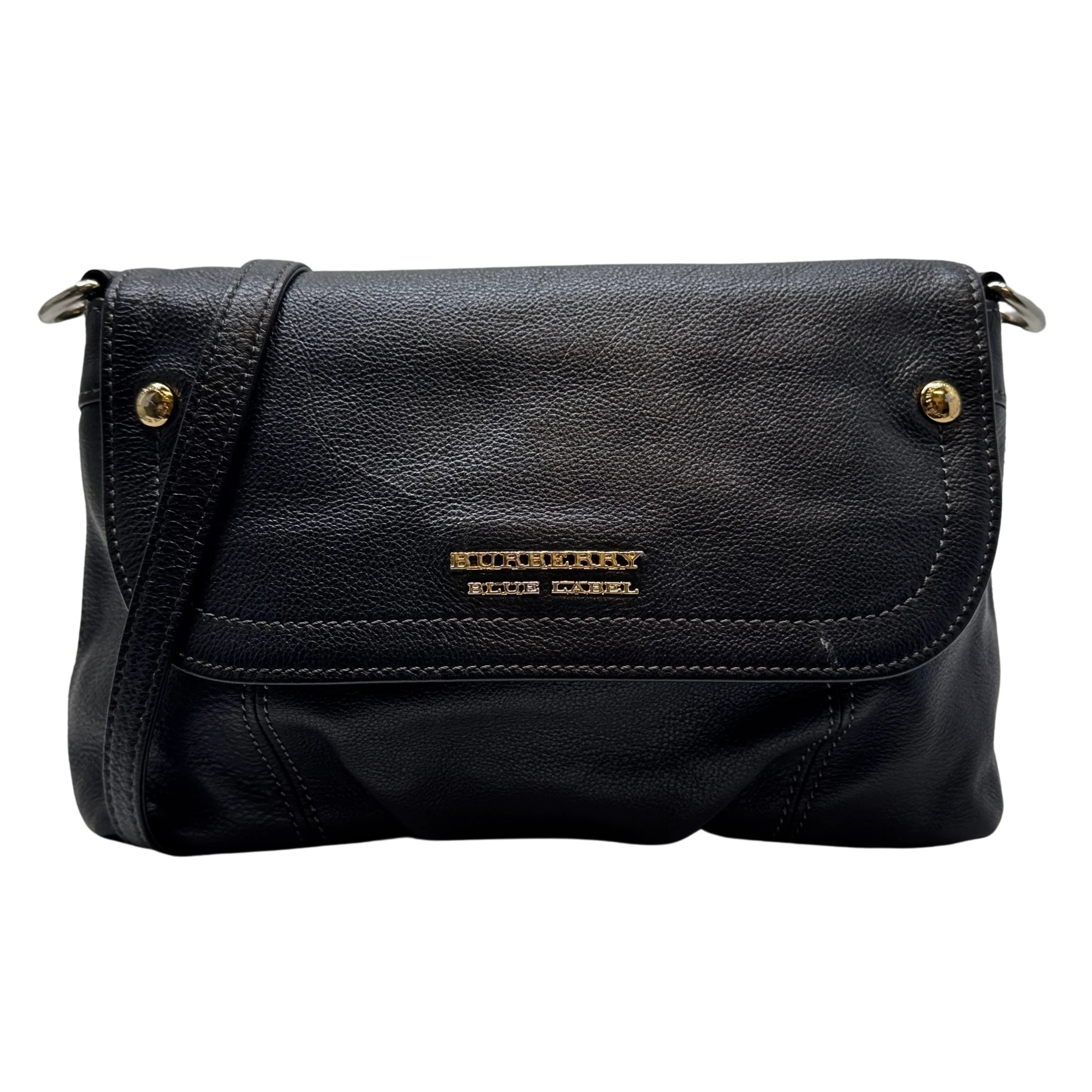 Burberry Blue Label Crossbody Bag Leather Black - Lost Designer