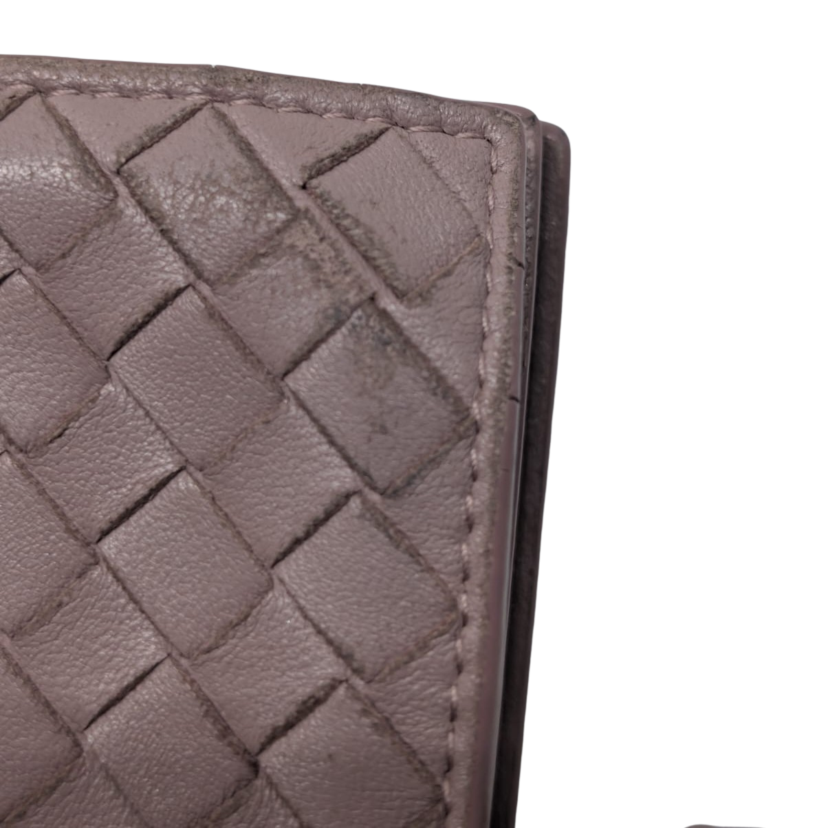 Bottega Veneta Intreciatto Vintage Wallet Leather Pink