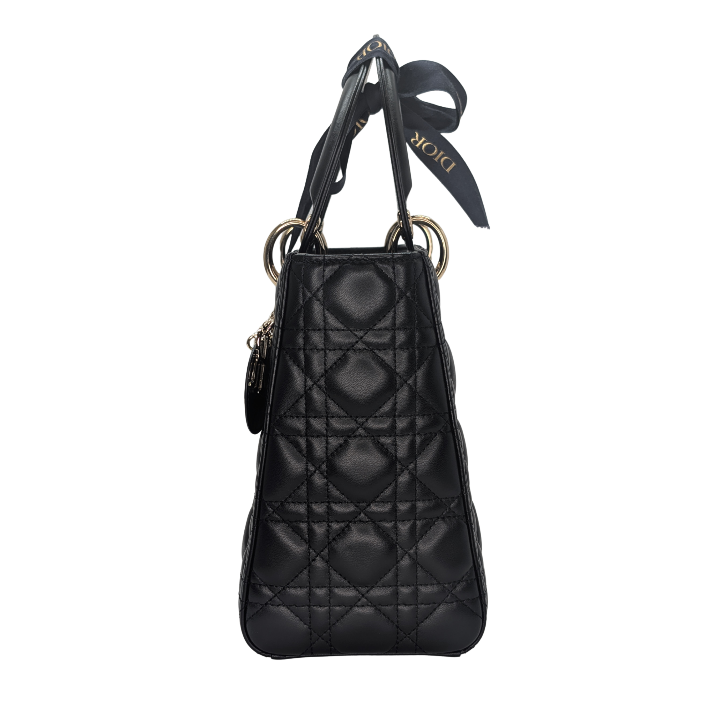 Dior Lambskin Cannage Medium Lady Dior Black