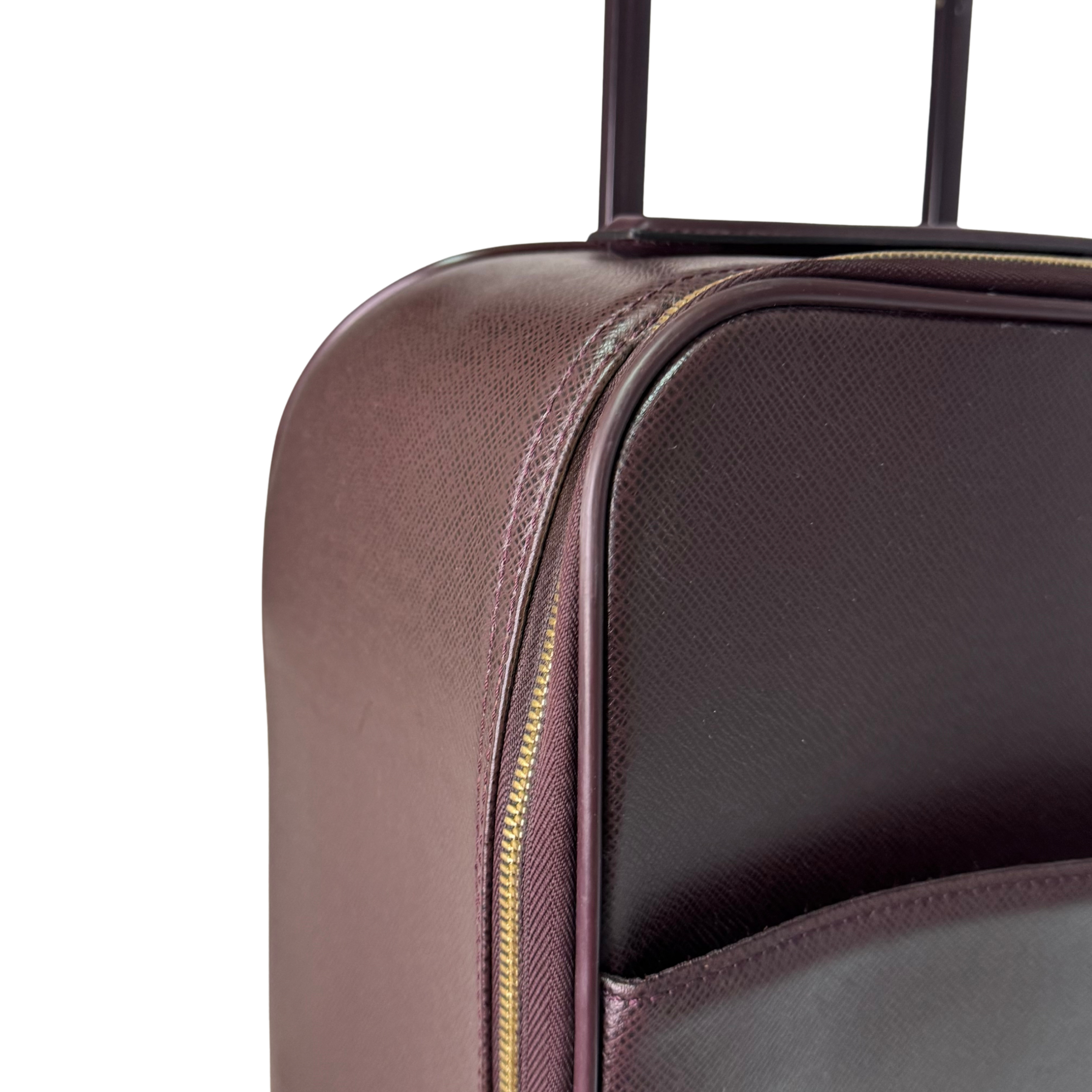 Louis Vuitton Pegase 45 Luggage Bag Leather Burgundy