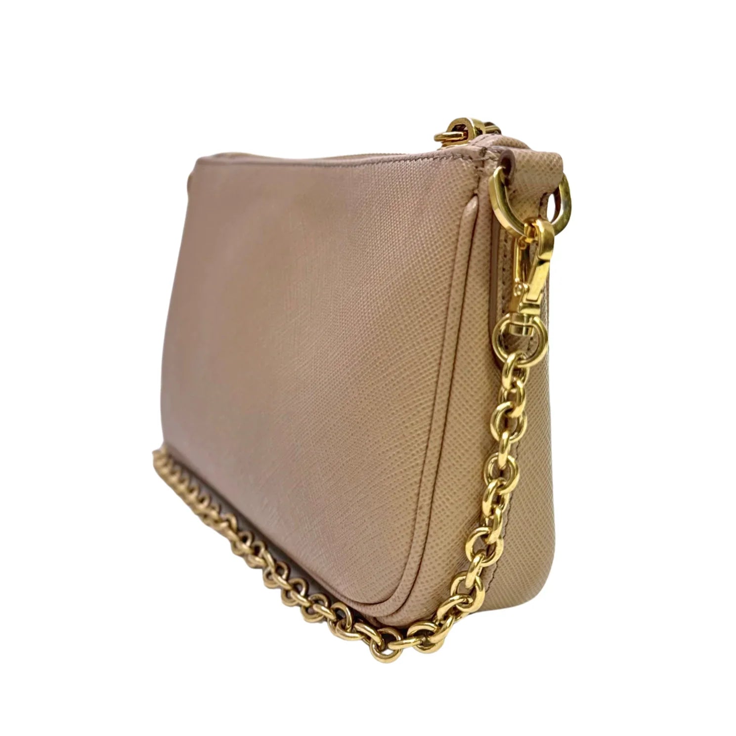 Prada Re-edition Crossbody Bag Leather Beige - Lost Designer