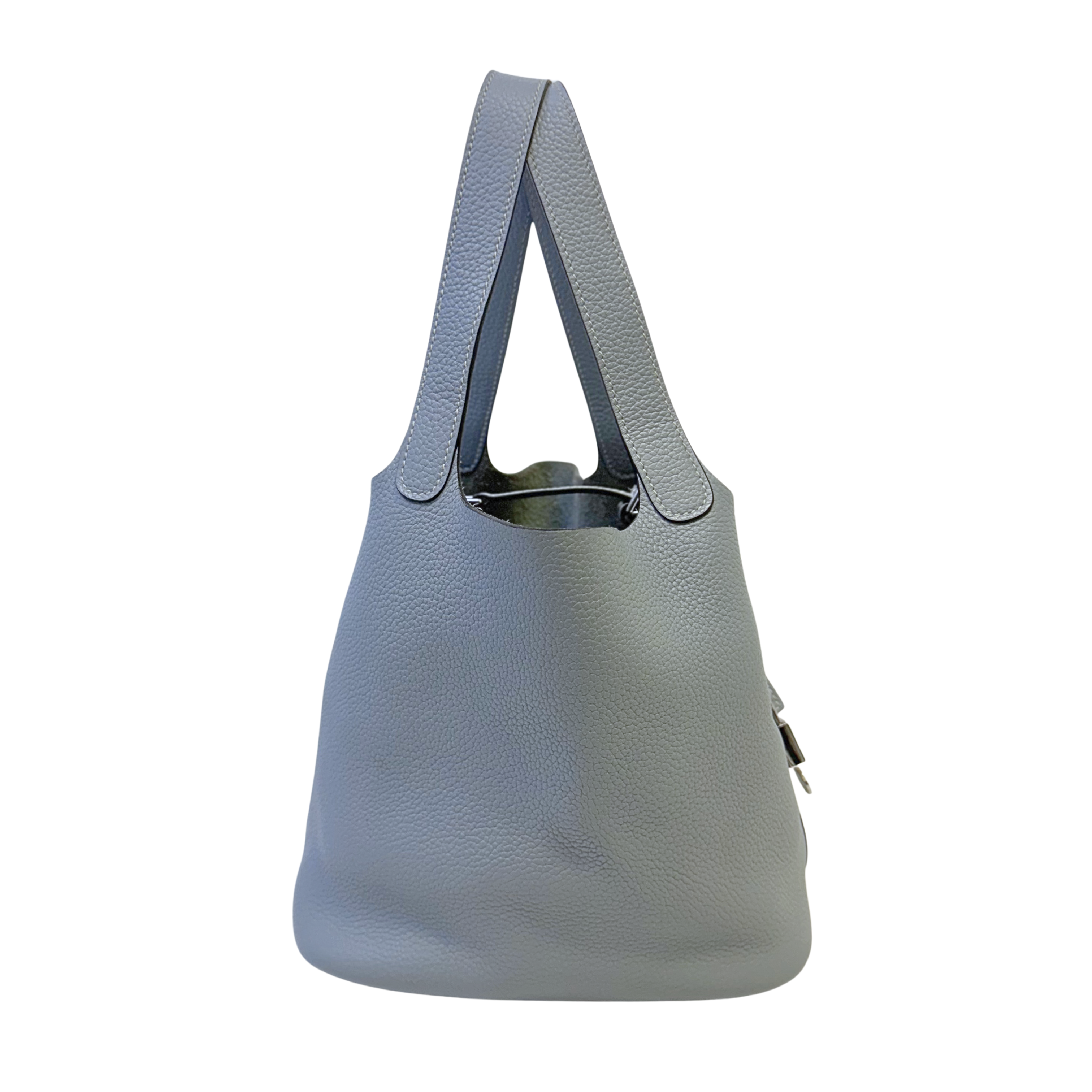 Hermès Picotin Lock 18 Handbag Leather Light Blue