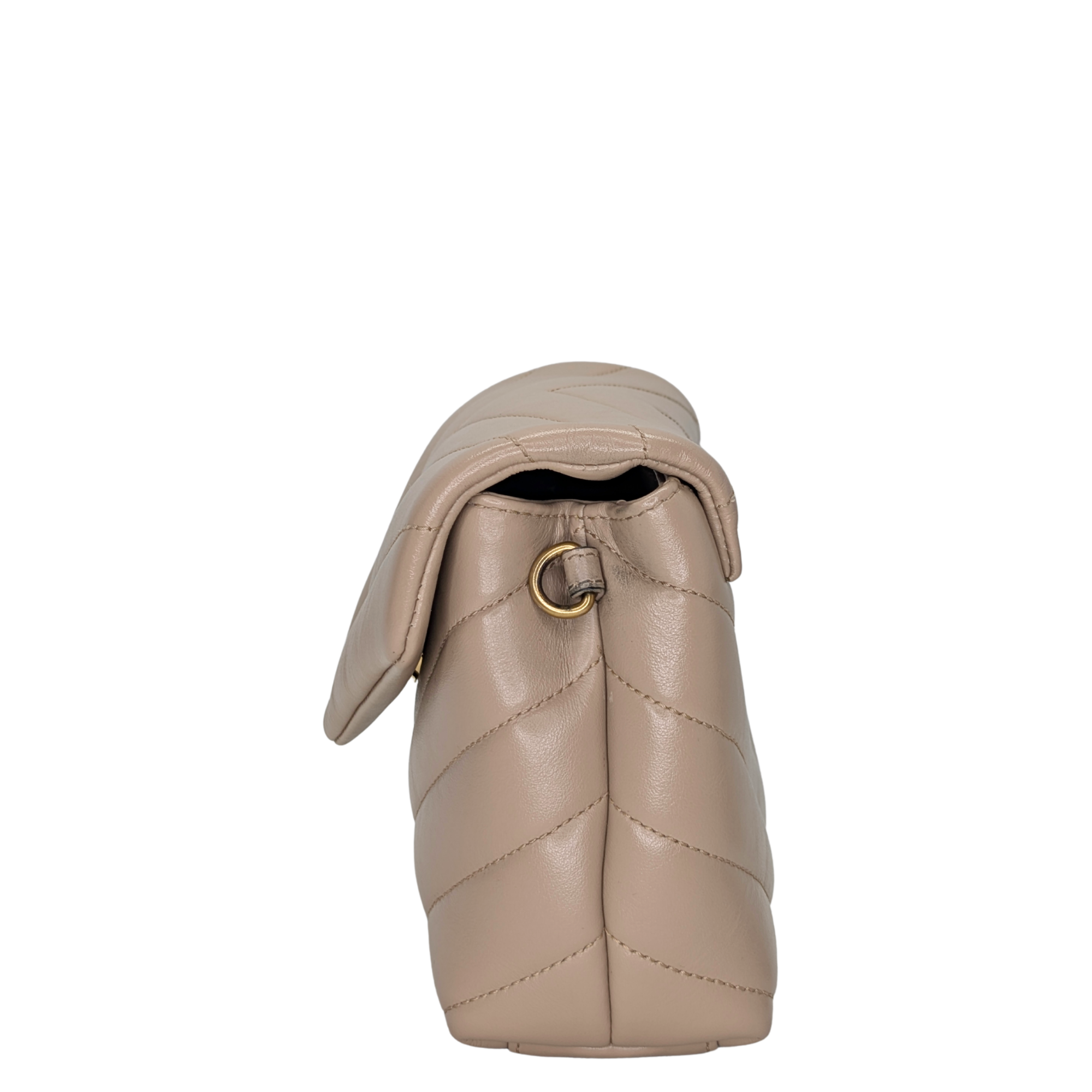 Saint Laurent Mini Lou Lou Shoulder Bag Beige