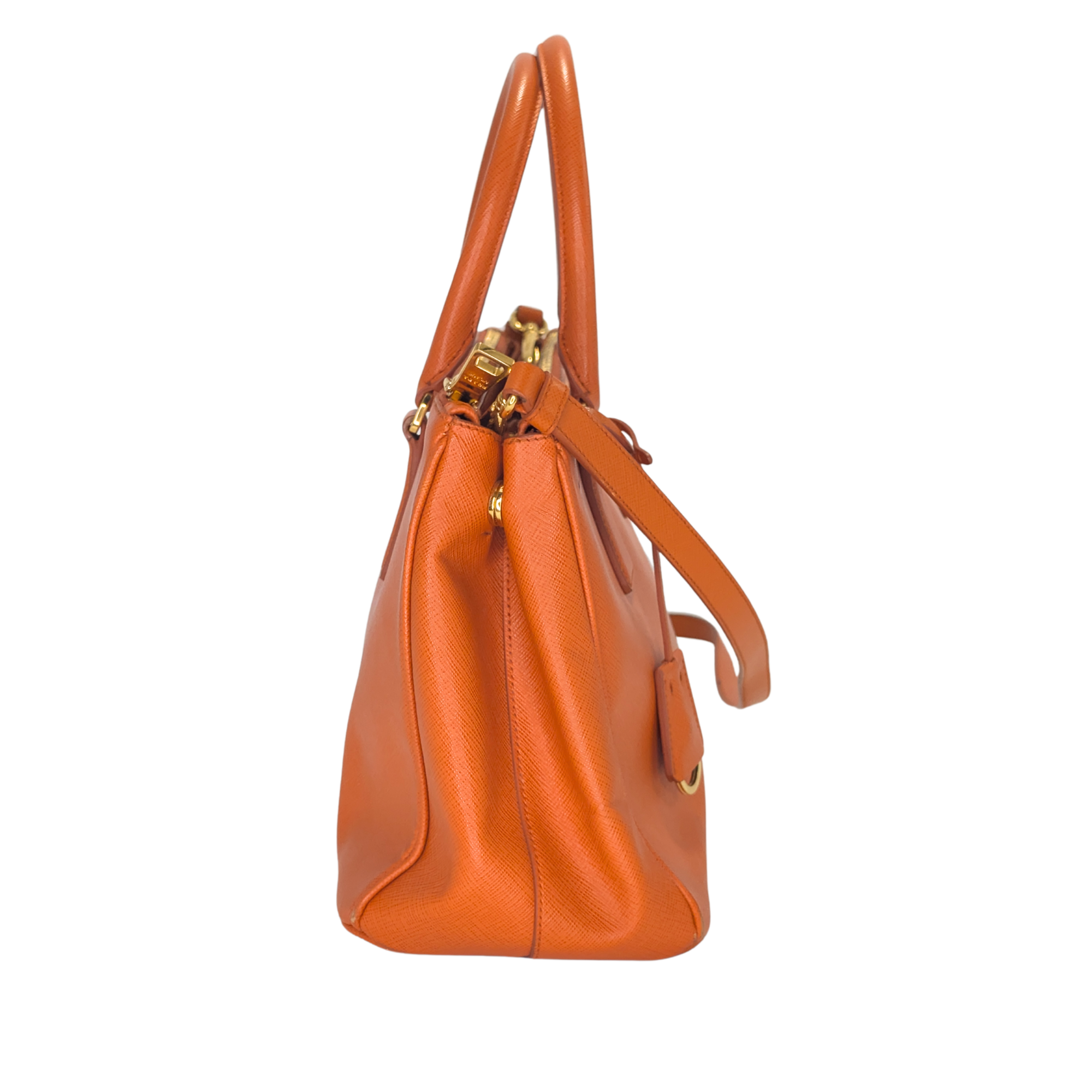Prada Galleria Handbag Saffiano Leather Orange