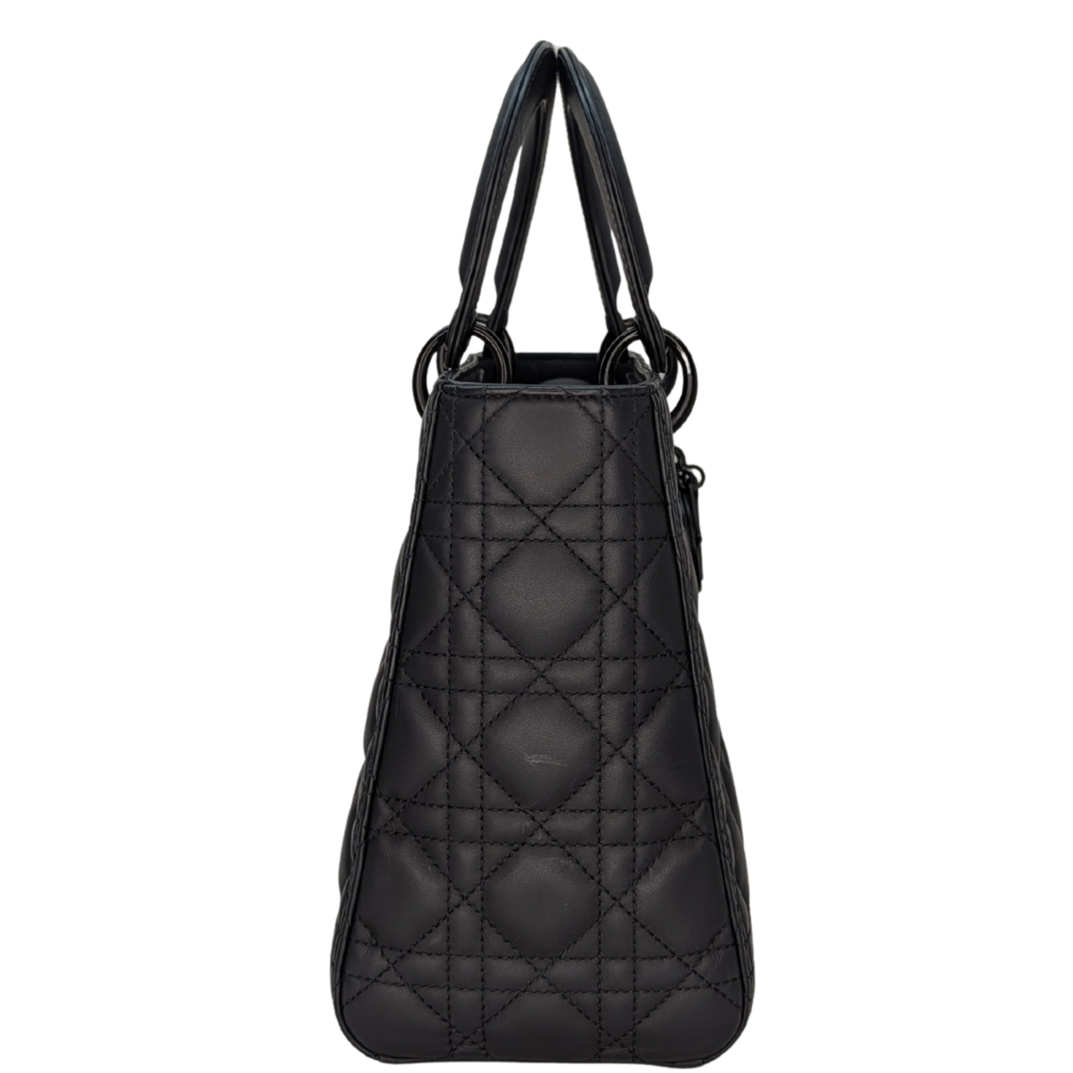 Dior Medium Lady Dior Cannage Black with Black Hardware