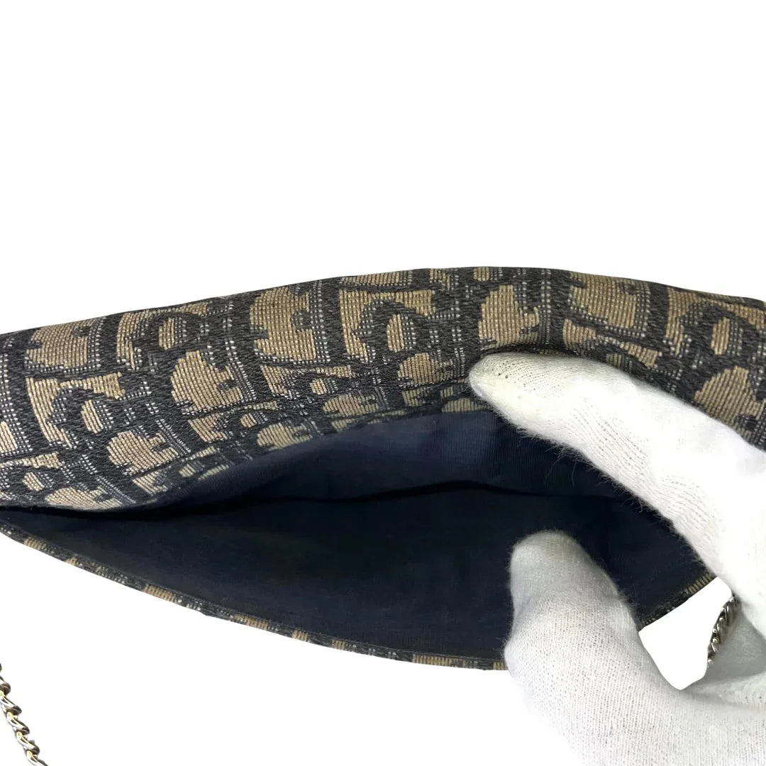 Dior Saddle Wallet on Chain Oblique Jacquard Crossbody Bag