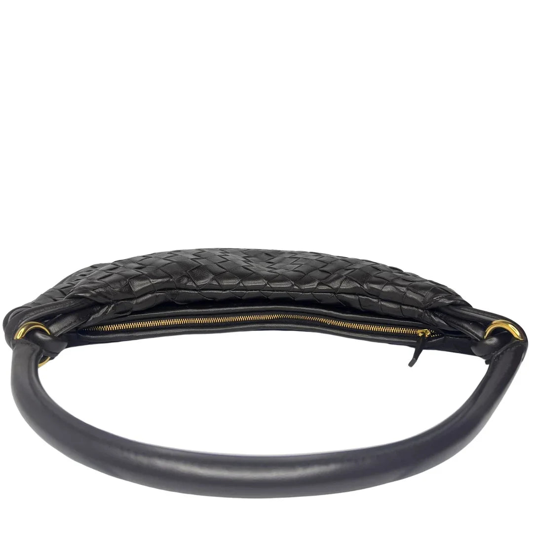 Brand New Bottega Veneta Gemelli Large Shoulder Bag – Intrecciato Dark Brown