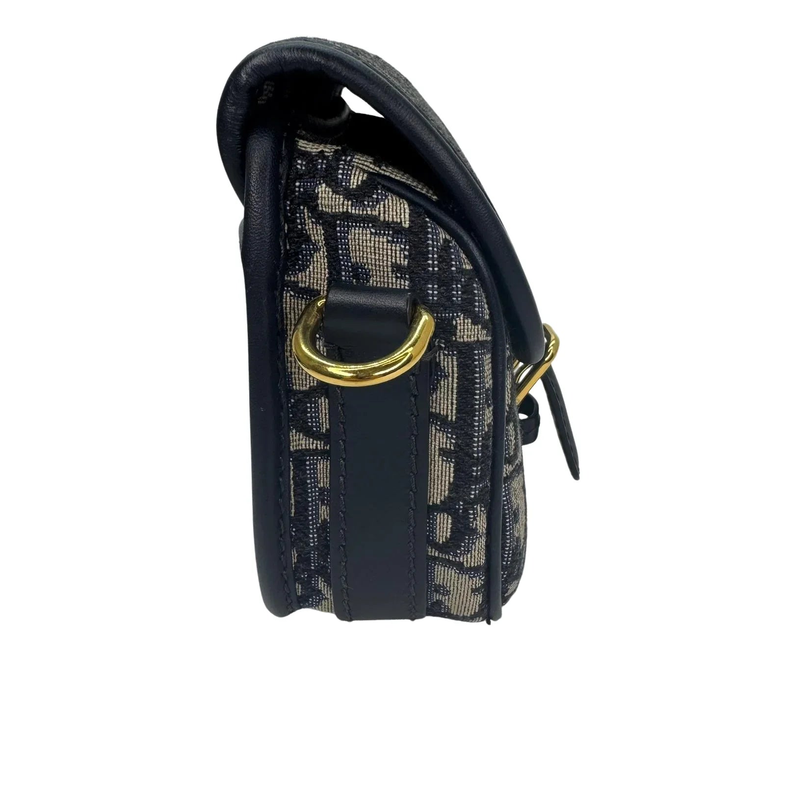 Christian Dior Oblique Small Bobby Flap Shoulder Bag Beige/Black - Lost Designer