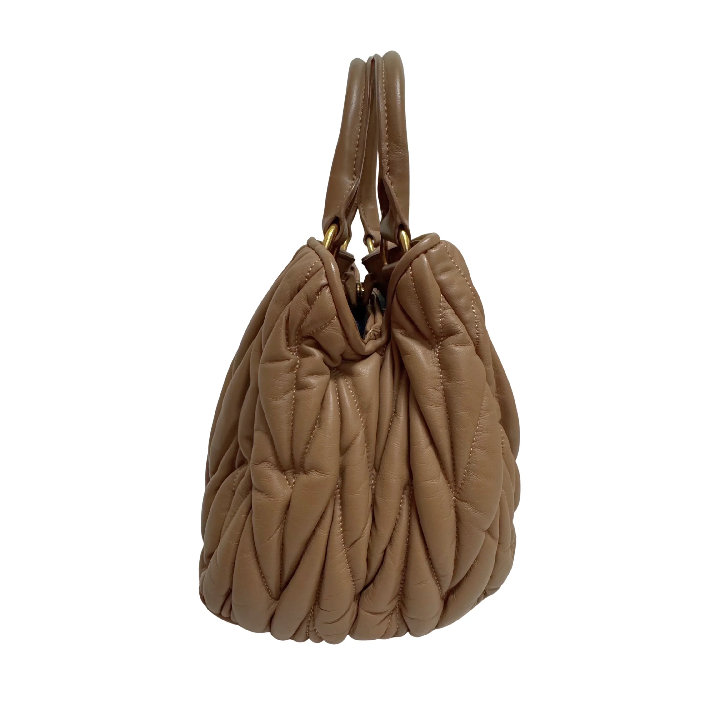Miu Miu Nappa Matelassé leather Top Handle Bag