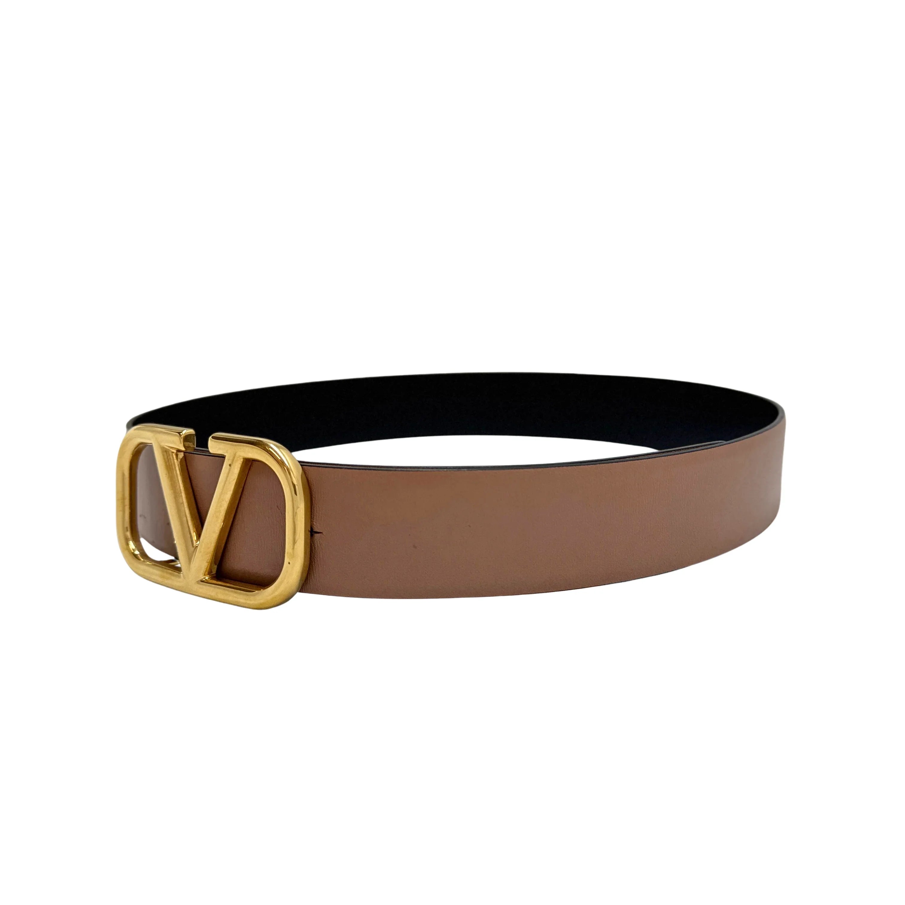Valentino Garavani VLogo Calfskin Leather Belt 85/34 - Lost Designer
