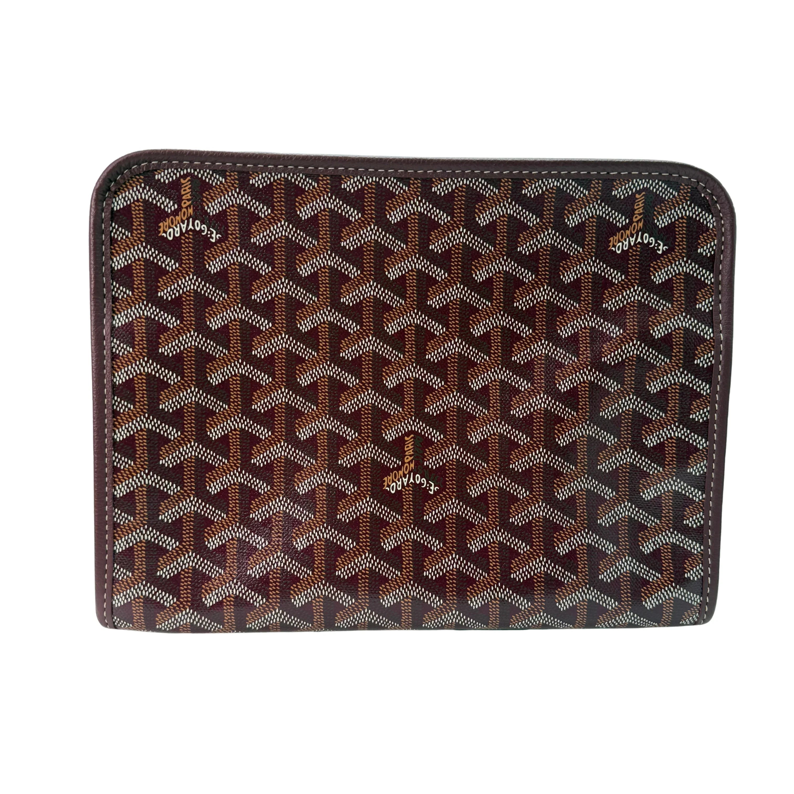 Goyard Burgundy Jouvence MM Toiletry Clutch Bag - Lost Designer