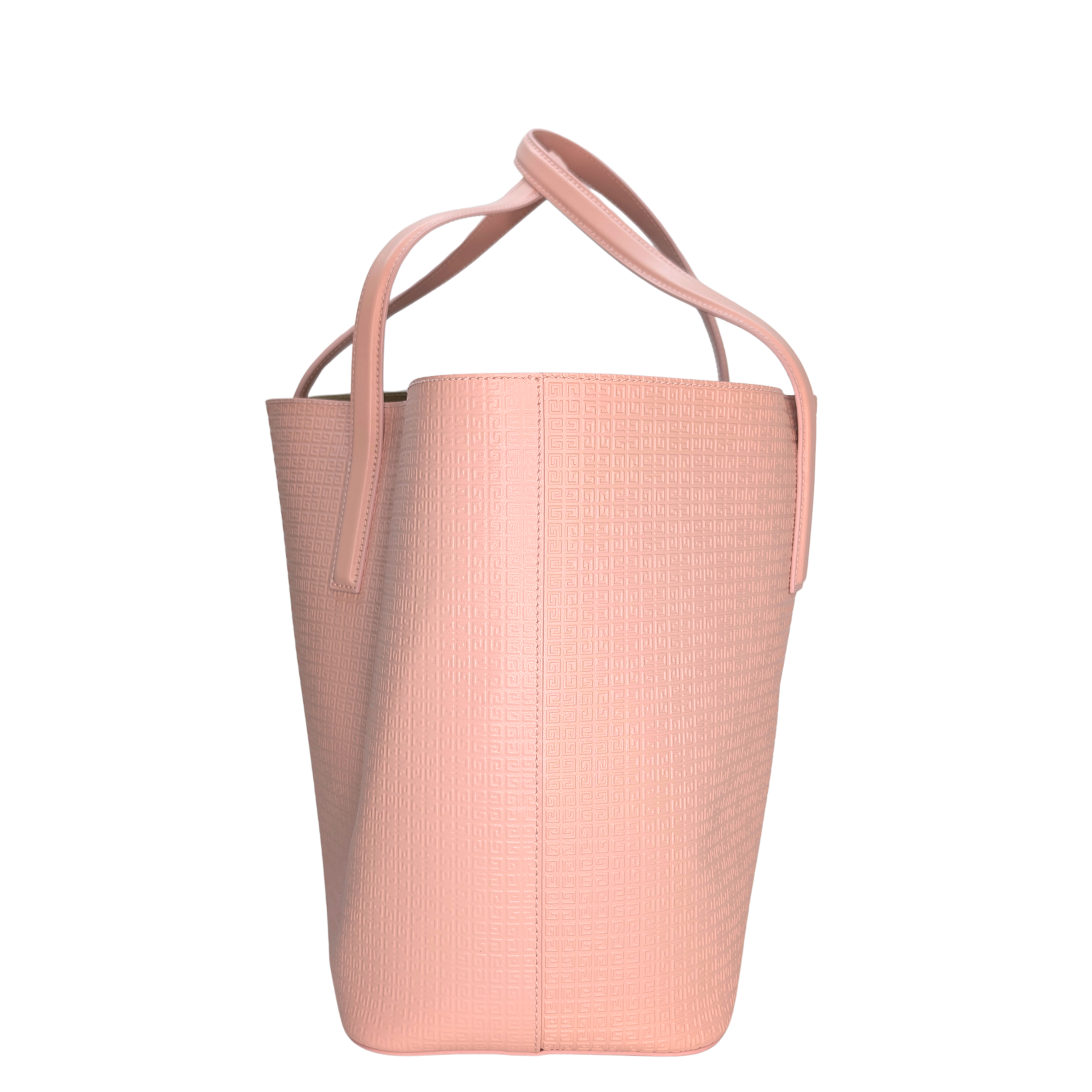 Givenchy Calfskin Logo Embossed Wing Shopper Tote Bag Blush Pink
