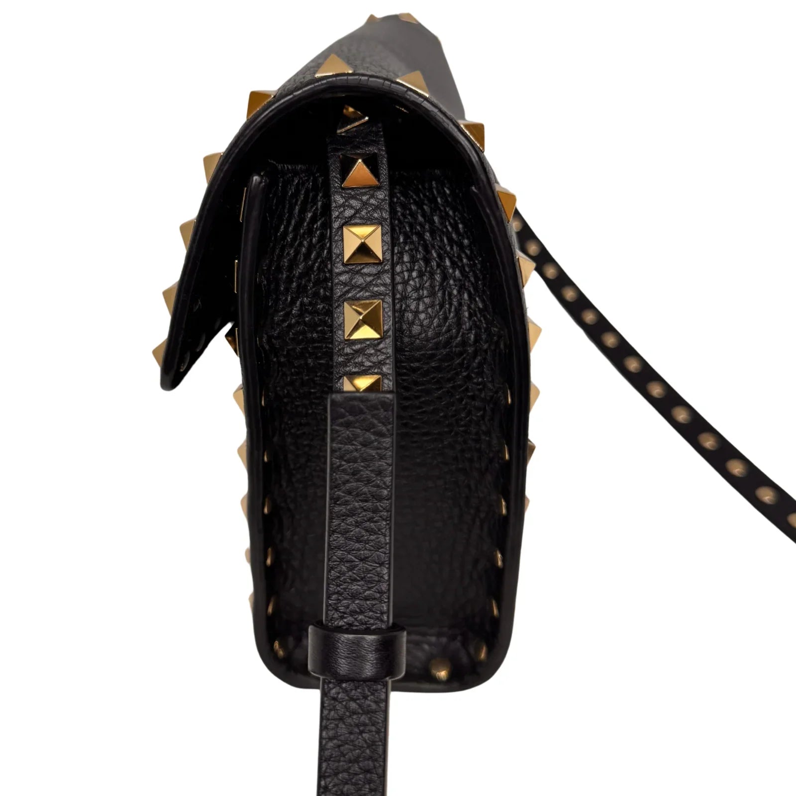 Valentino Garavani Rockstud Flip Lock Crossbody Bag – Black
