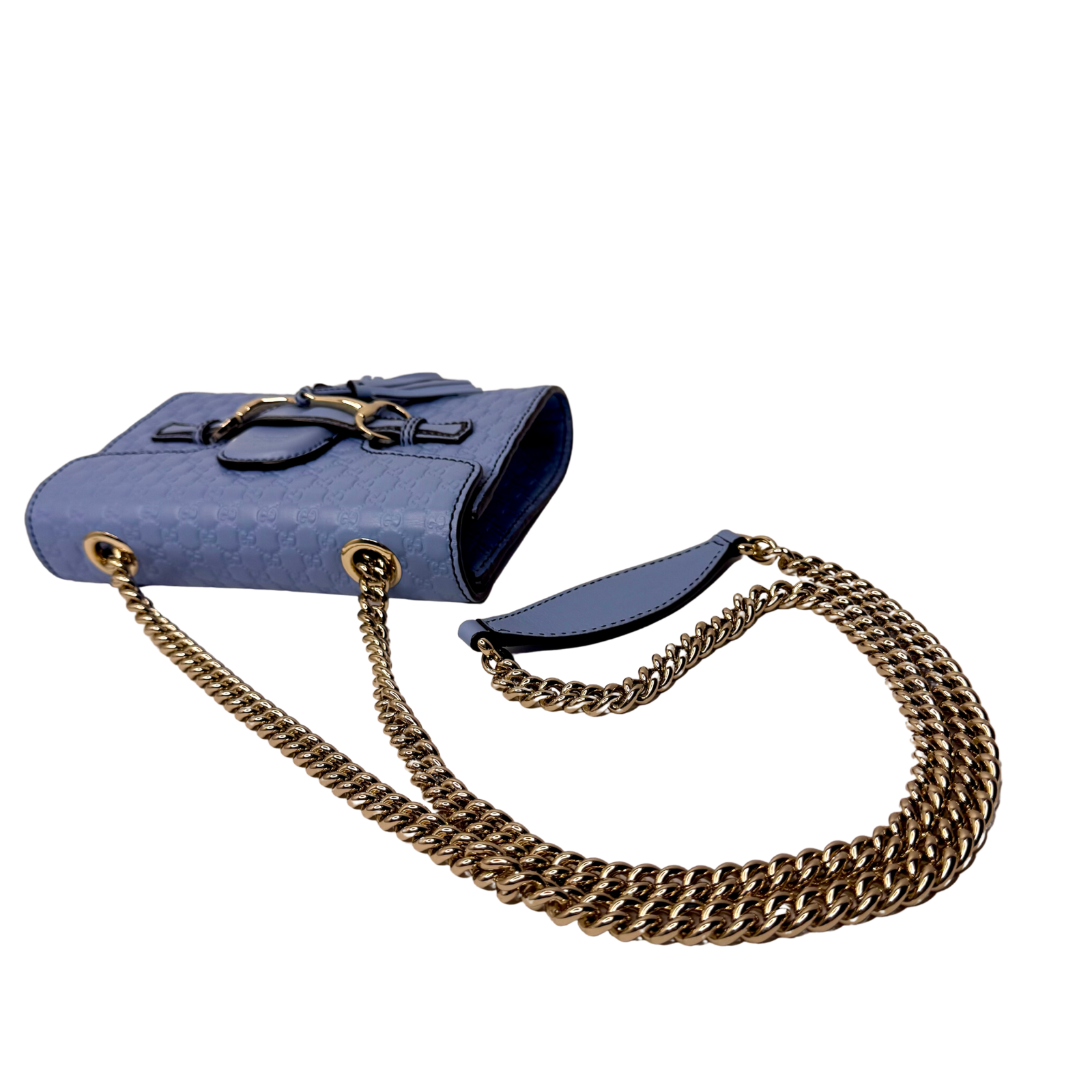 Gucci Microguccissima Mini Emily Chain Shoulder Bag – Light Blue