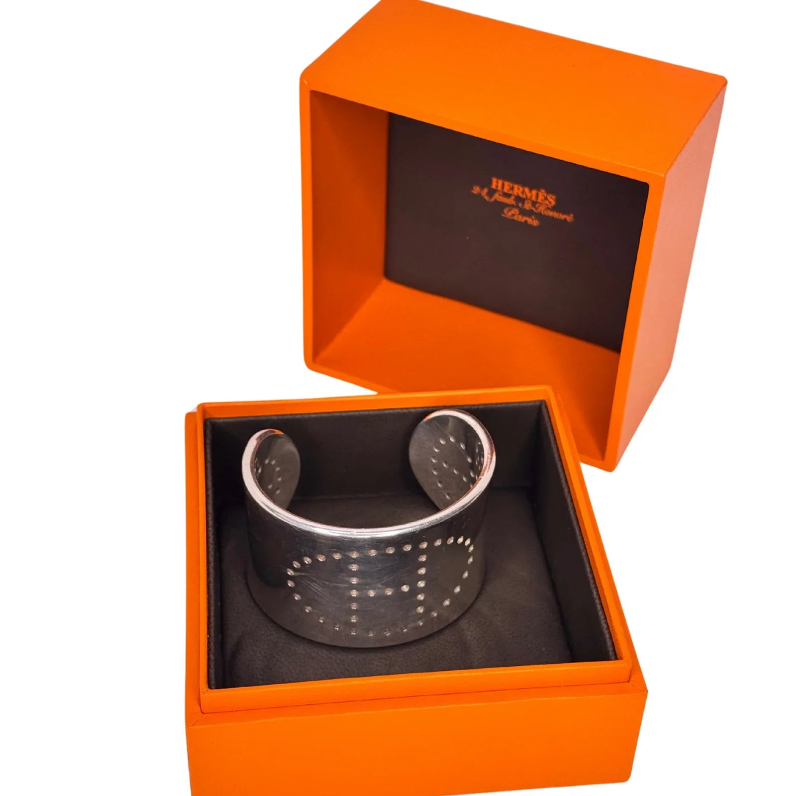 Hermès Sterling Silver 925 Eclipse Cuff Bracelet