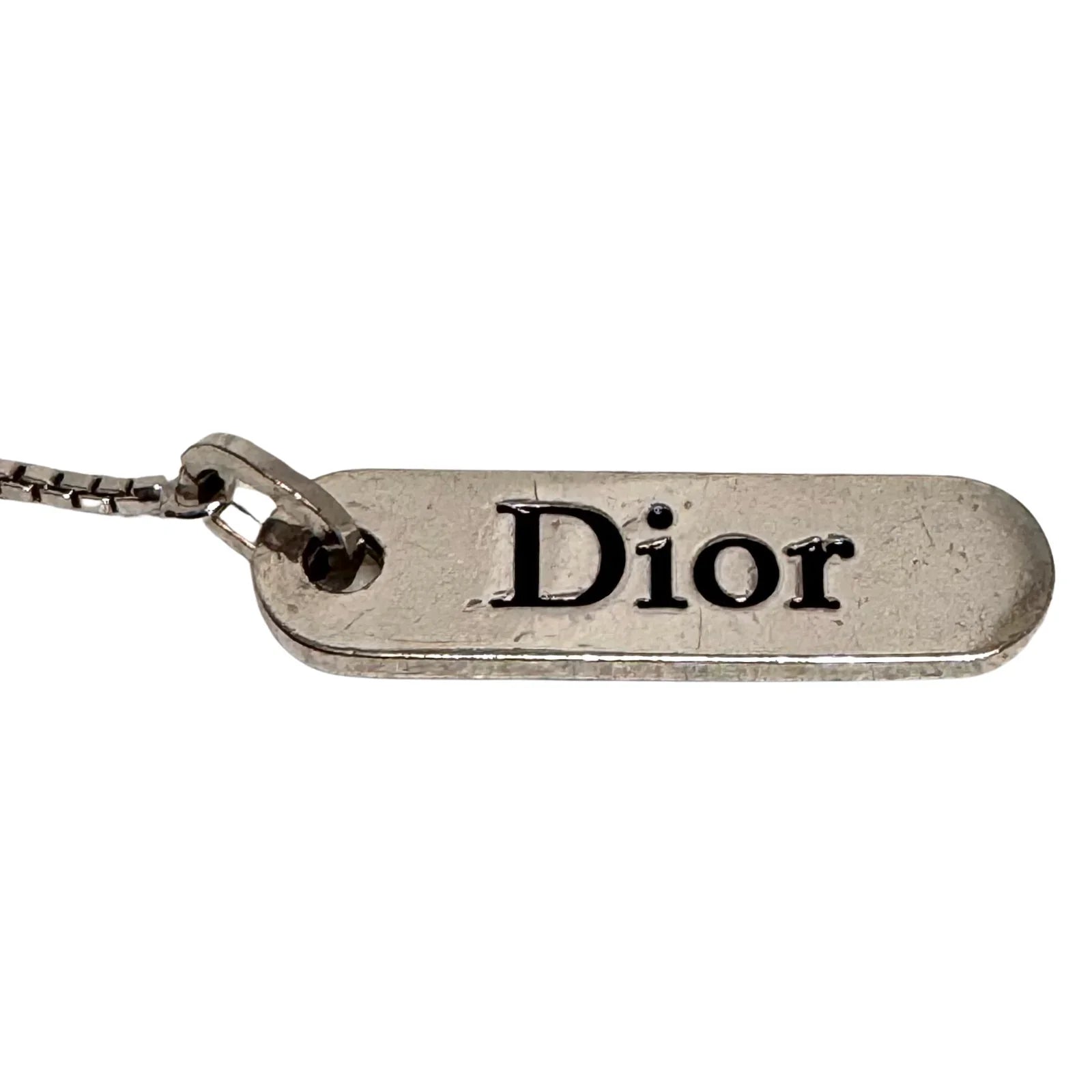 Dior Silver-Tone Pendant Necklace
