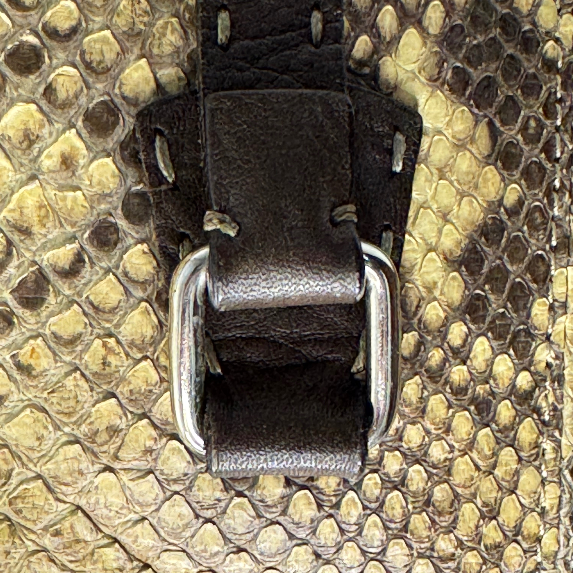 Fendi Selleria Snakeskin Leather Shoulder Bag