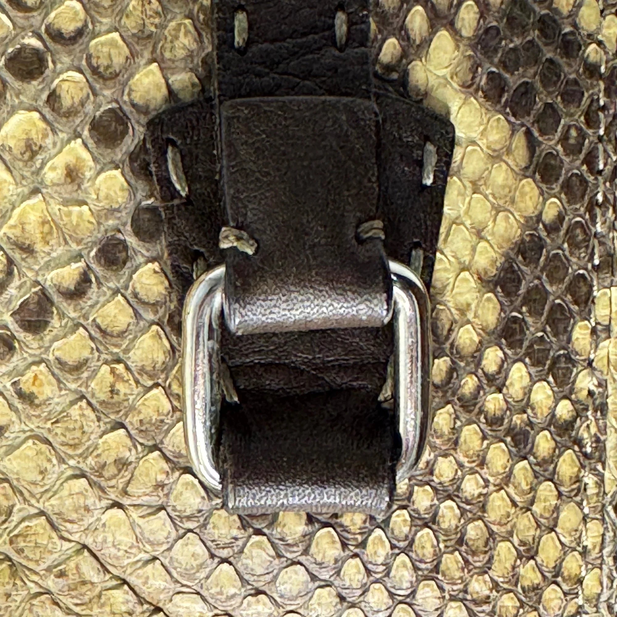 Fendi Selleria Snakeskin Leather Shoulder Bag