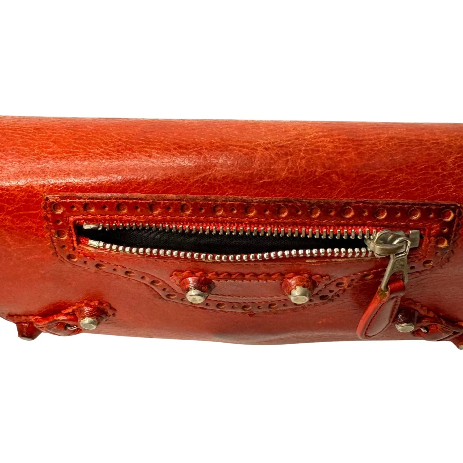 Balenciaga Red Lipstick Agneau Leather Giant 12 Gold Hardware Wallet